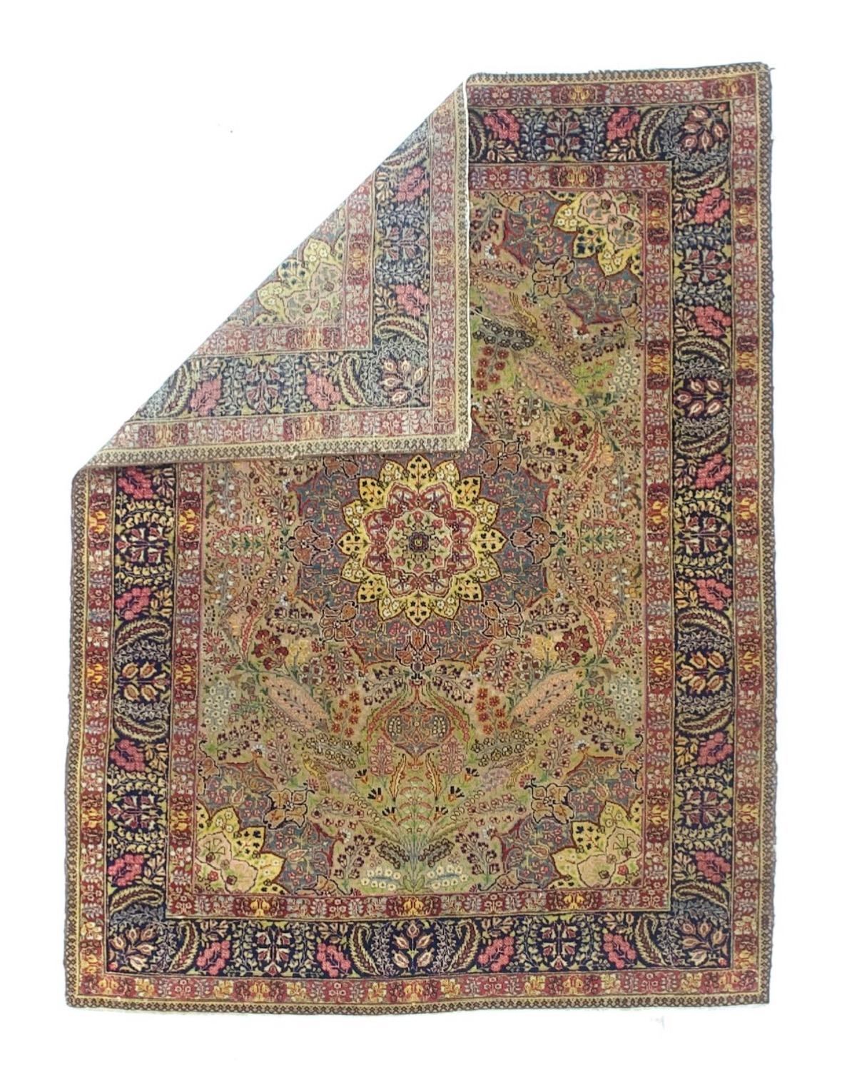 Antique Persian Lavar Kerman Rug 4’6
