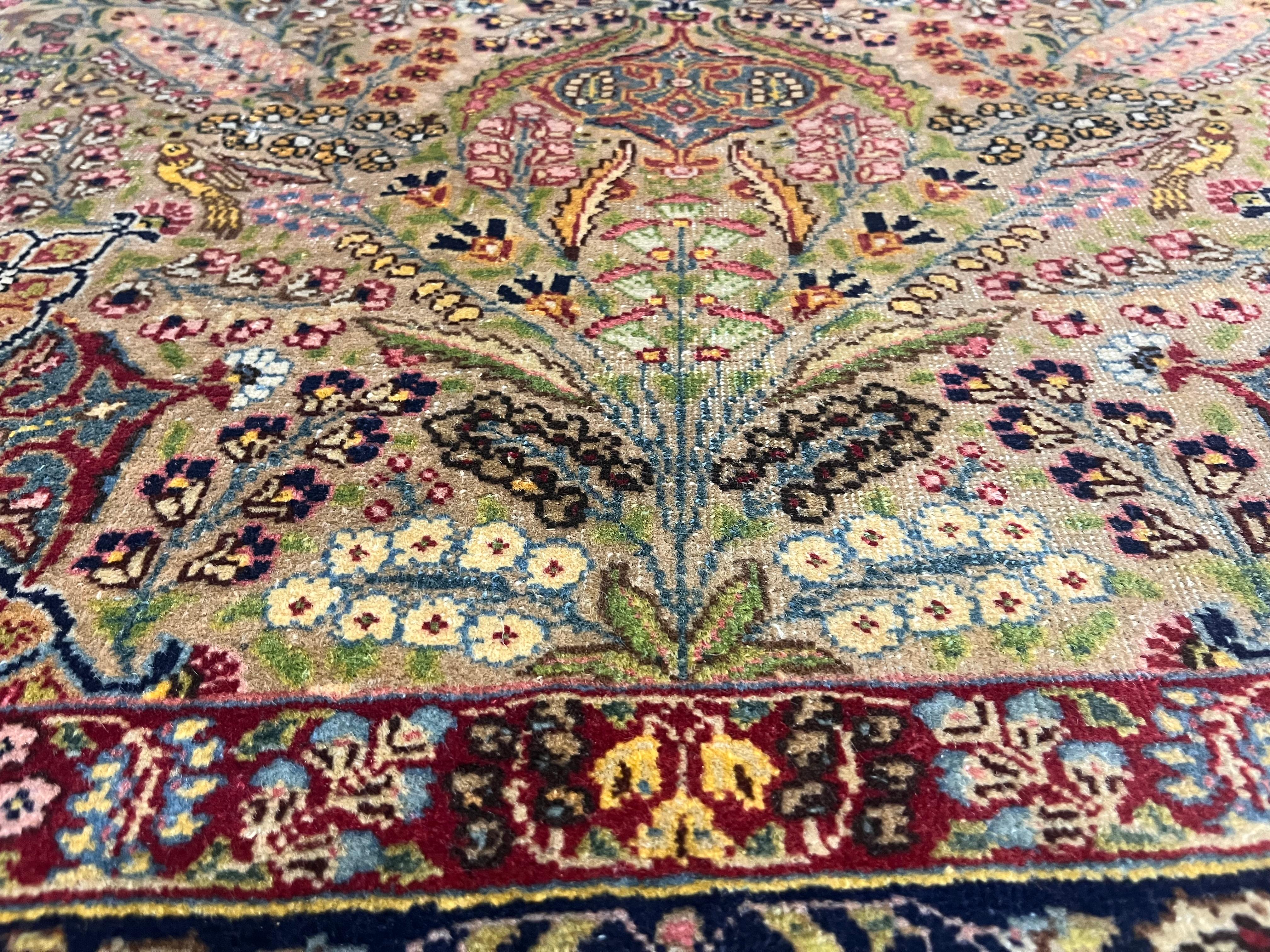 19th Century Antique Persian Lavar Kerman Rug 4’6