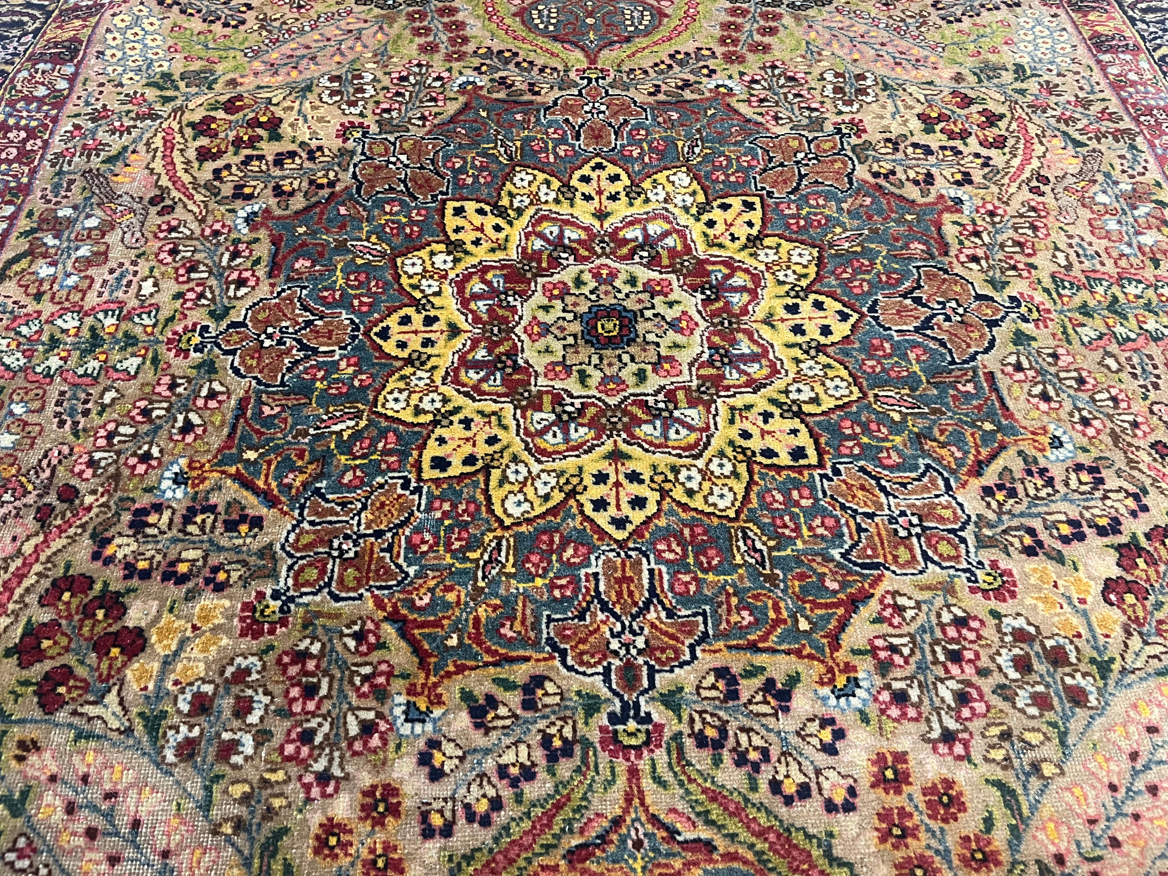 Wool Antique Persian Lavar Kerman Rug 4’6