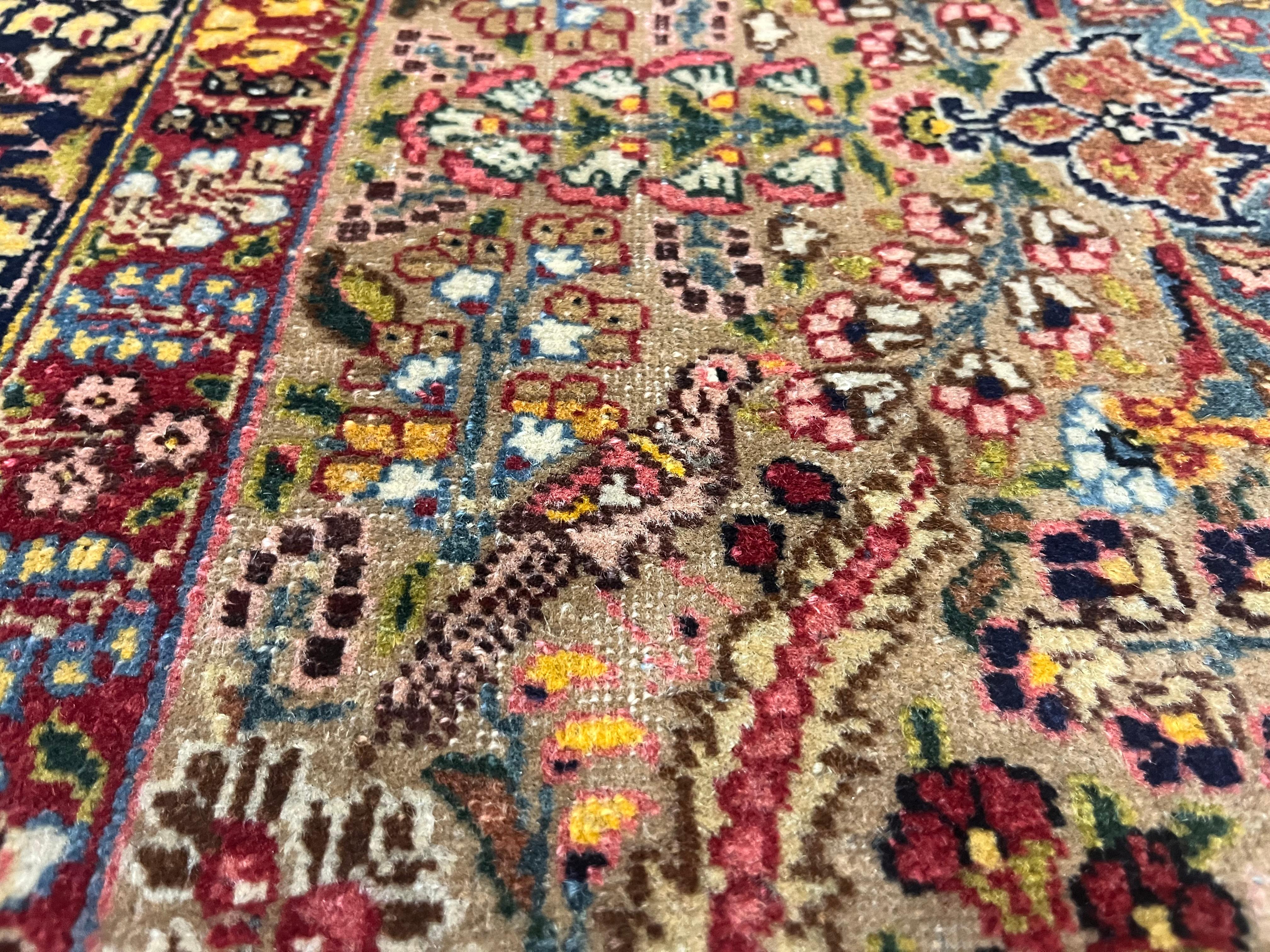 Antique Persian Lavar Kerman Rug 4’6