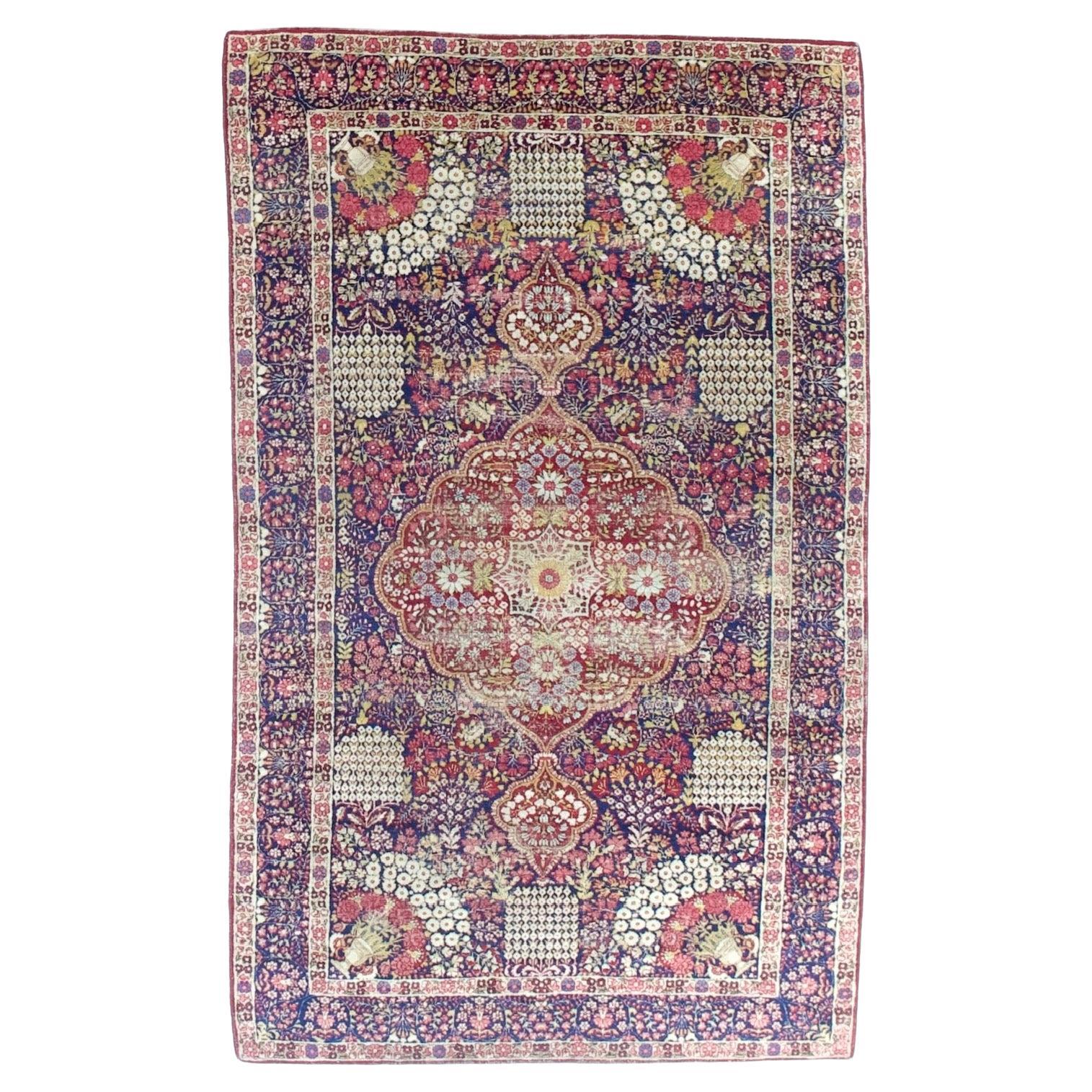 Antique Persian Lavar Kerman Rug 4'6" x 7’5”