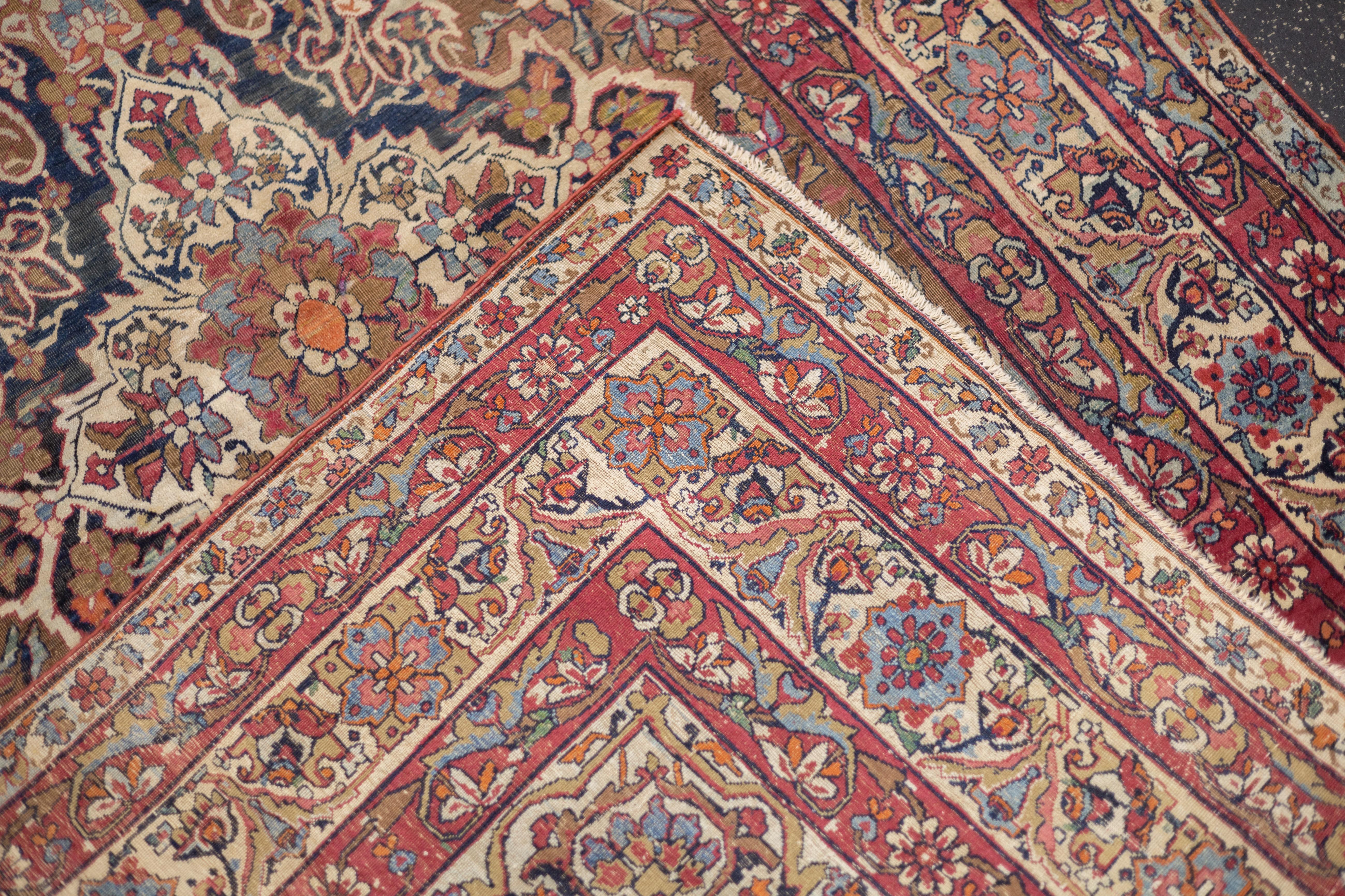 Antiker persischer Lavar Kerman-Teppich 4'6'' x 7'7'' im Angebot 4