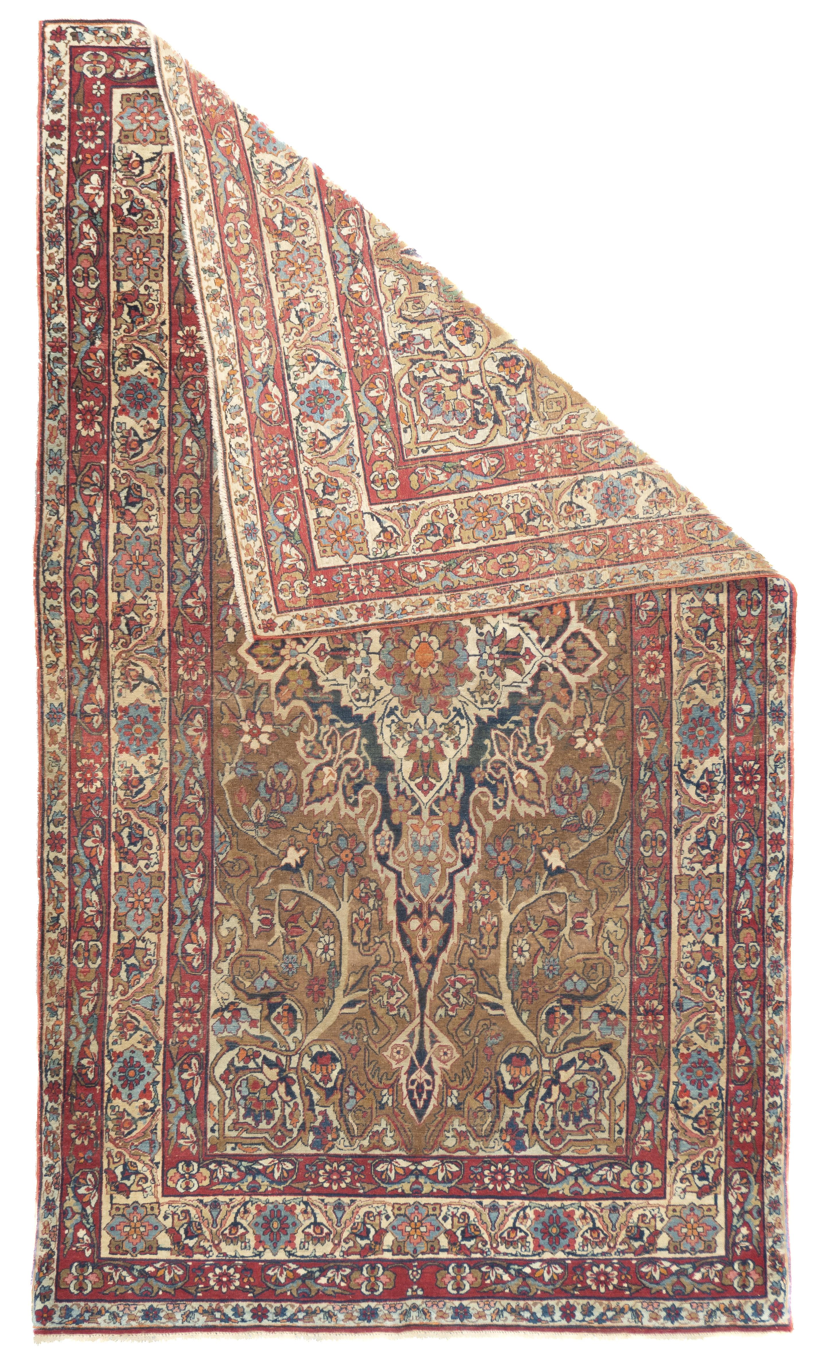 Antiker persischer Lavar Kerman Teppich 4'6'' x 7'7''. Ein Handelsbegriff, der für die besseren Kermans aus der Vorkriegszeit verwendet wird. Laver