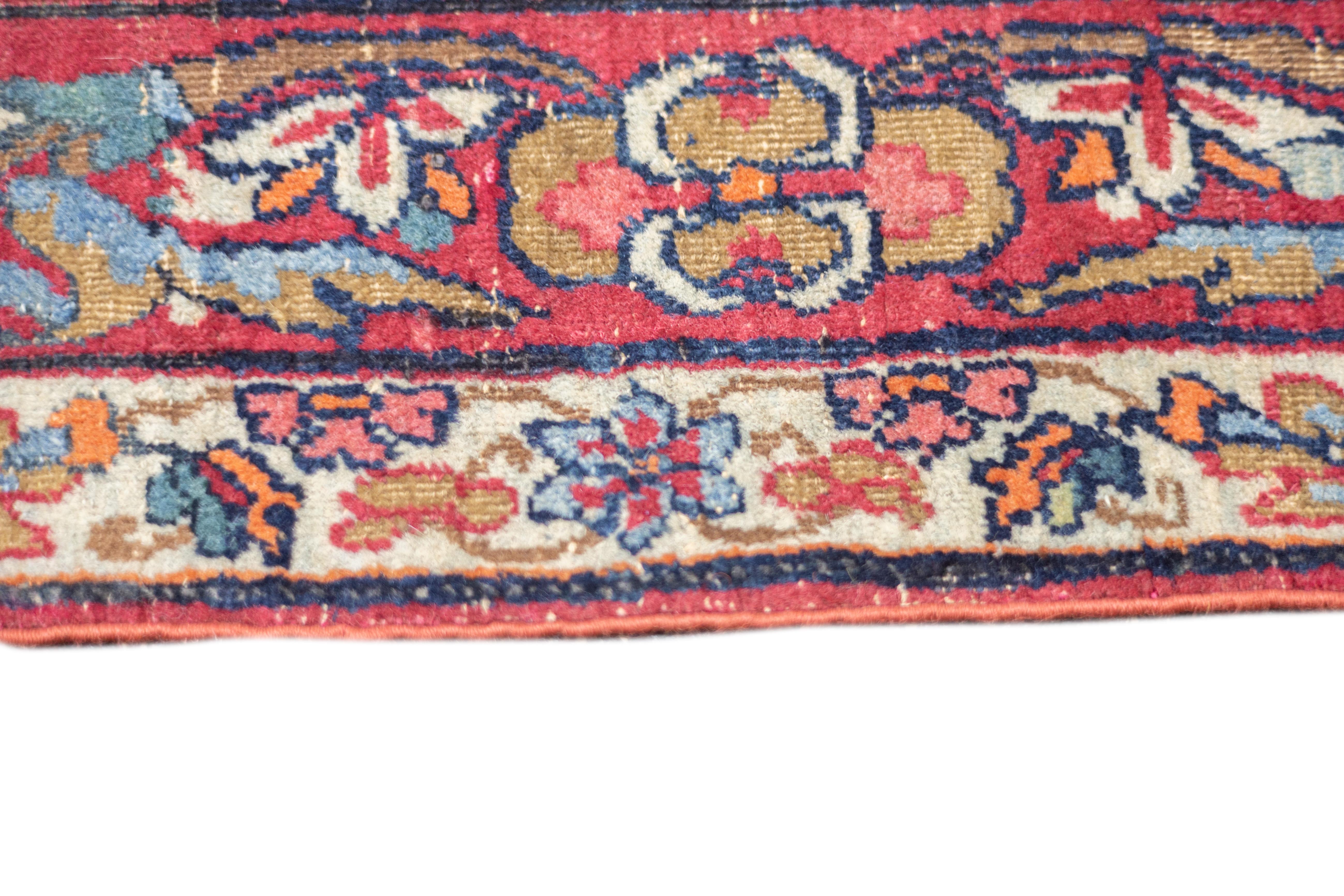 Antiker persischer Lavar Kerman-Teppich 4'6'' x 7'7'' (Wolle) im Angebot