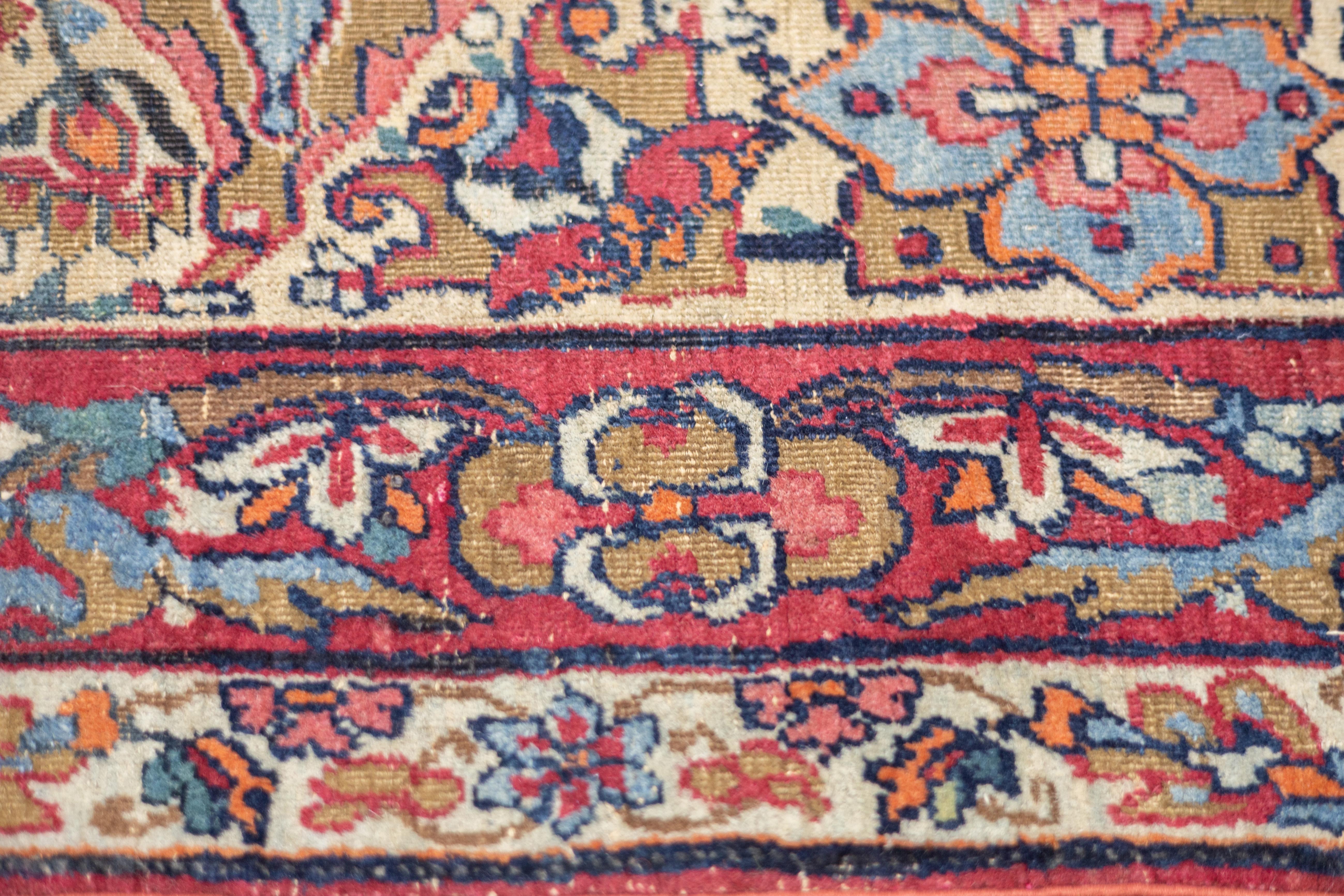 Antiker persischer Lavar Kerman-Teppich 4'6'' x 7'7'' im Angebot 1