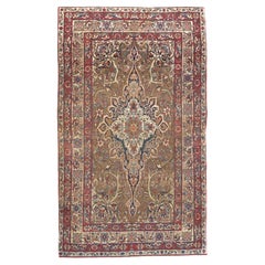 Tappeto antico persiano Lavar Kerman 4'6'' x 7'7''