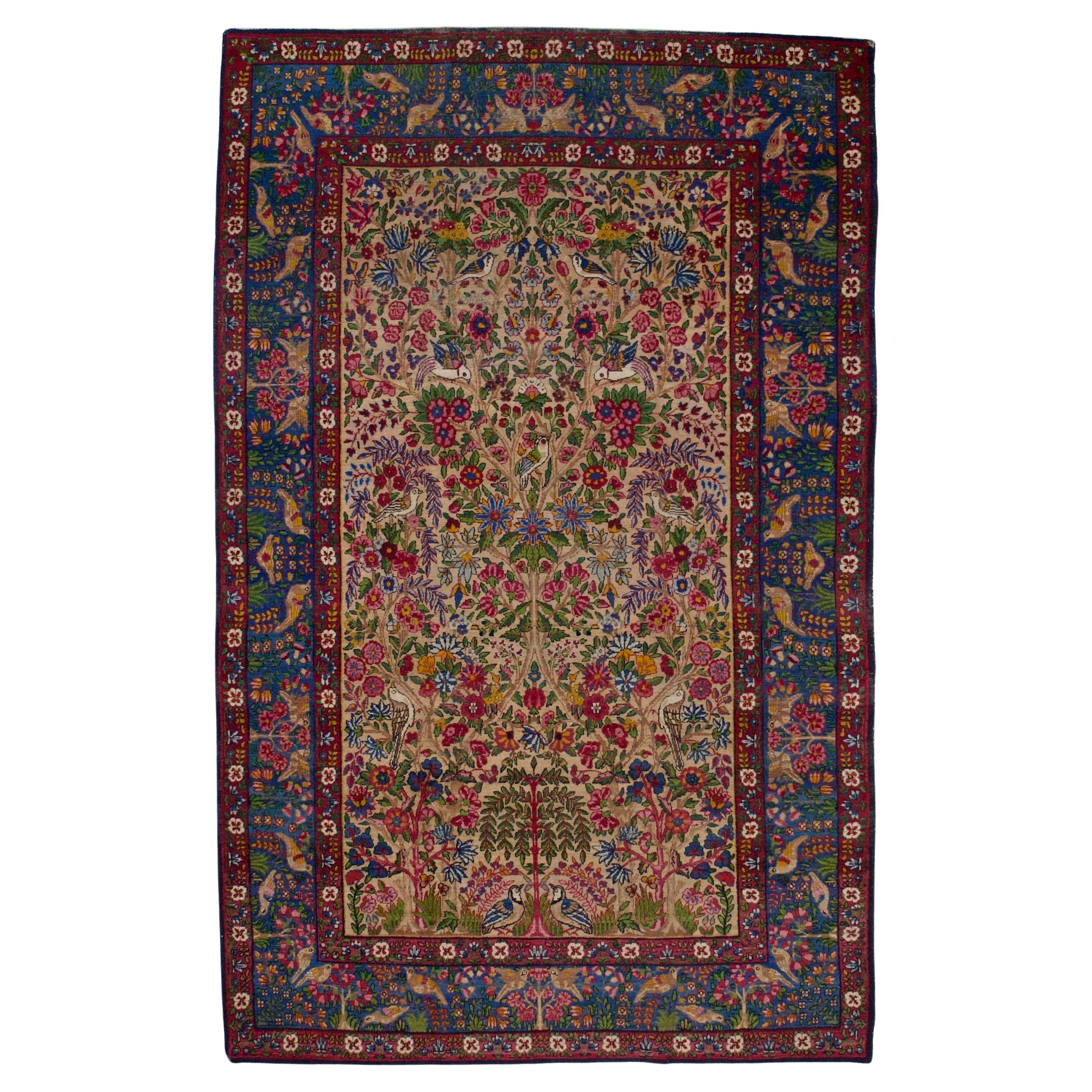 Antique Persian Lavar Kerman Rug 4’8" x 7’5"