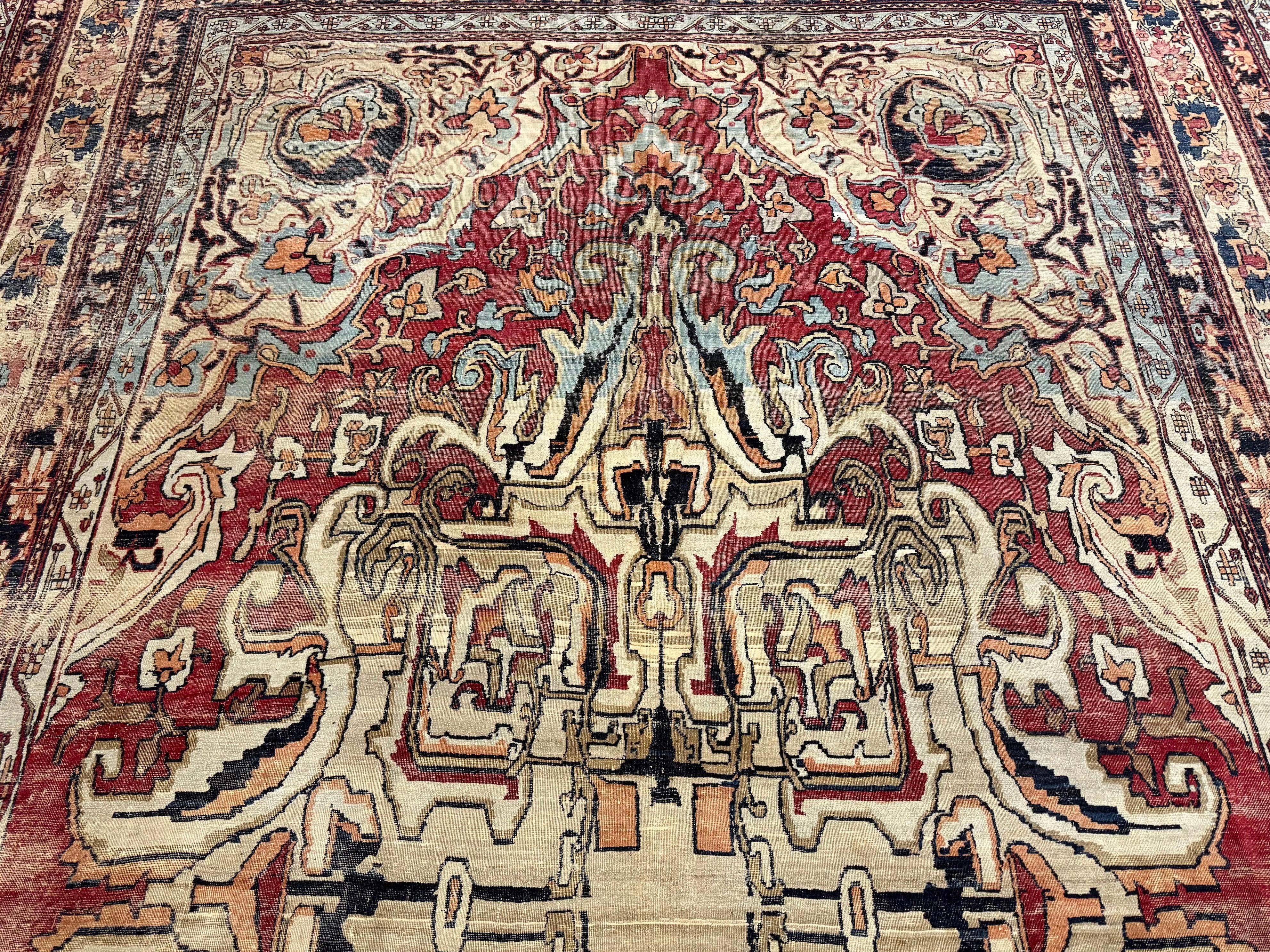 Alfombra Persa Antigua Lavar Kerman 7'9