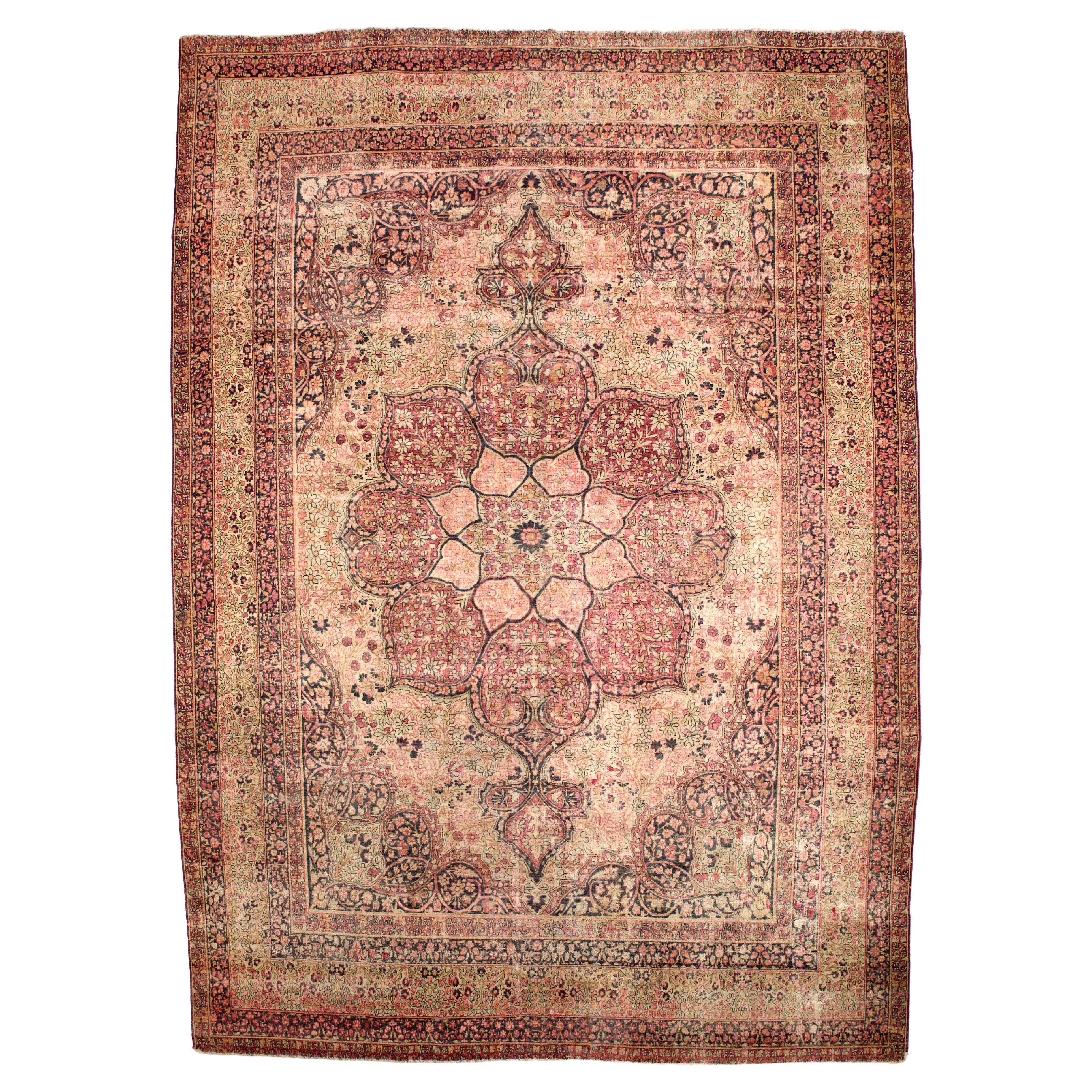 Alfombra Persa Antigua Lavar Kerman 9'0" x 13'3