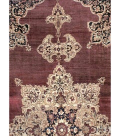 Antique Persian Lavar Kerman Rug