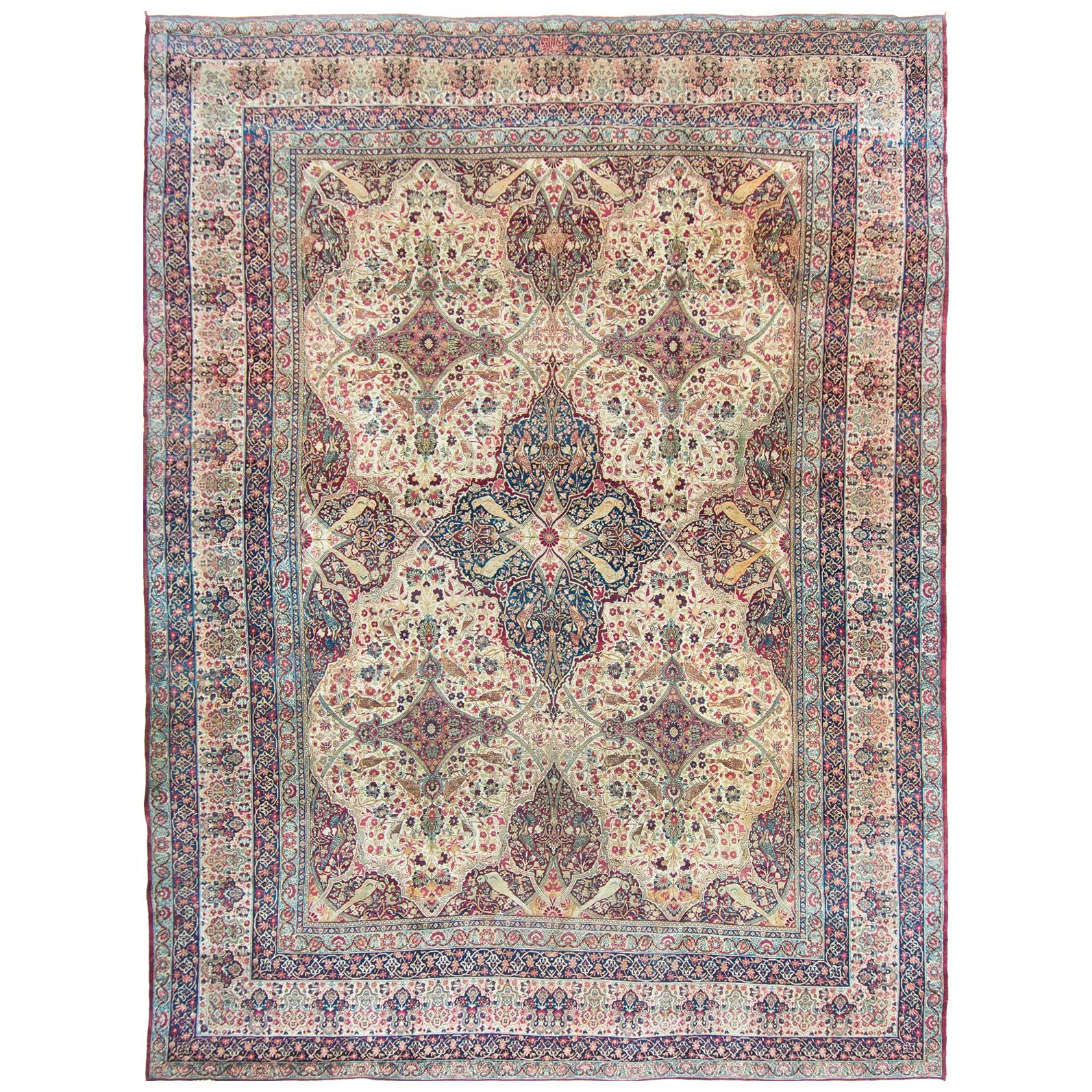 How do I identify a Kerman rug?