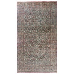 Antique Persian Lavar Kerman Rug