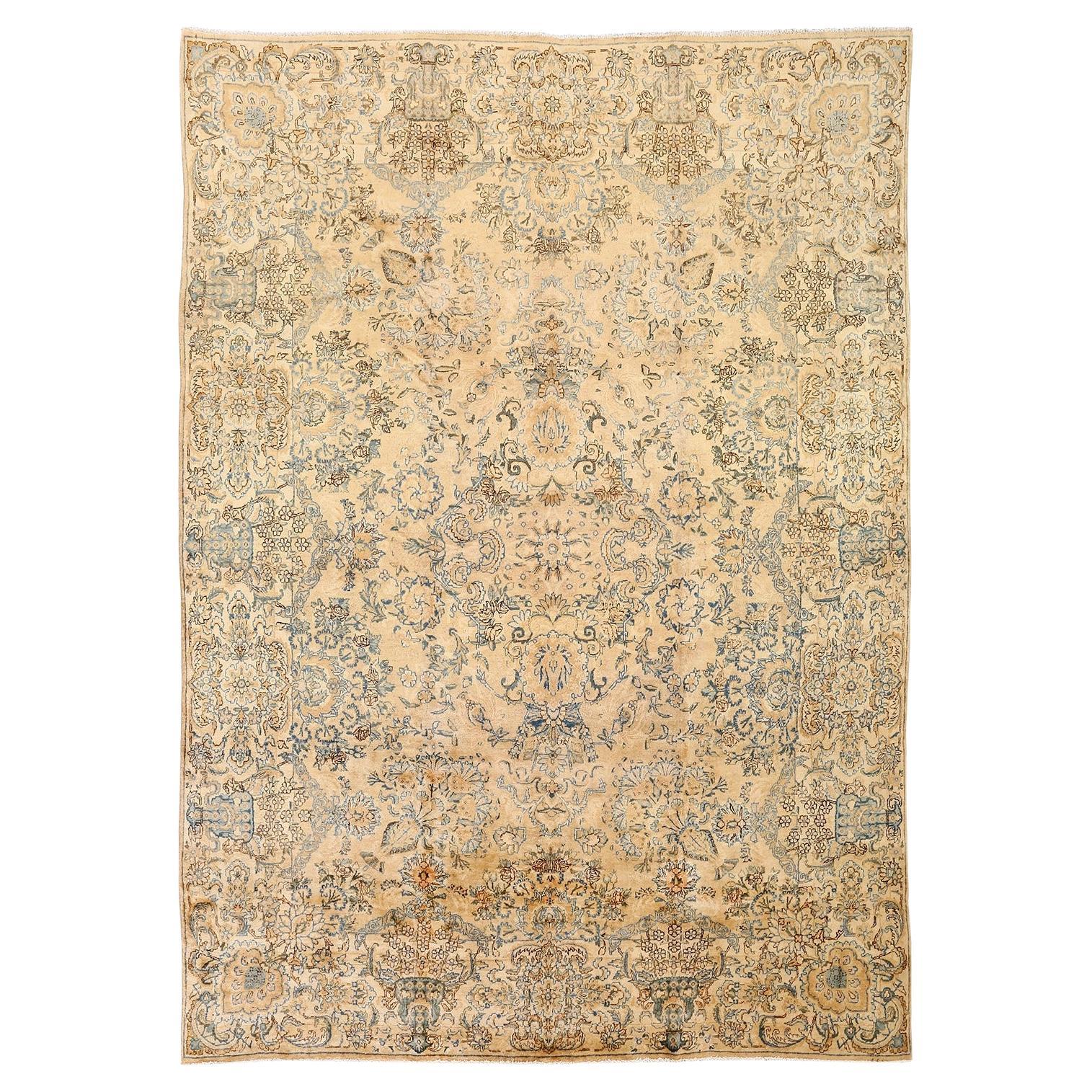 Antiker persischer Lavar Kerman-Teppich - Größe: 12' X 8'9