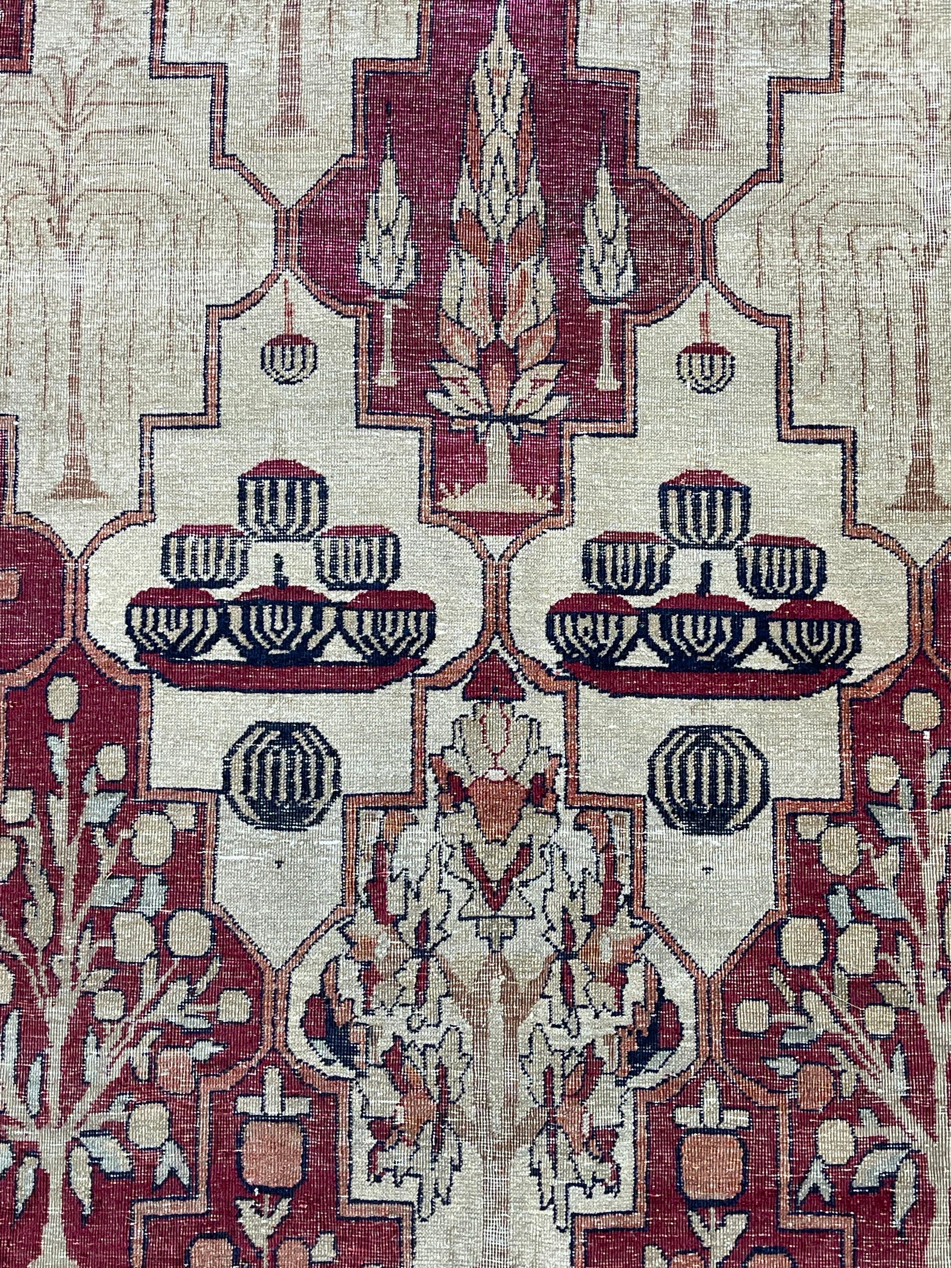 Antiker persischer Lavar Kerman Hochzeitsteppich um 1900 im Angebot 6