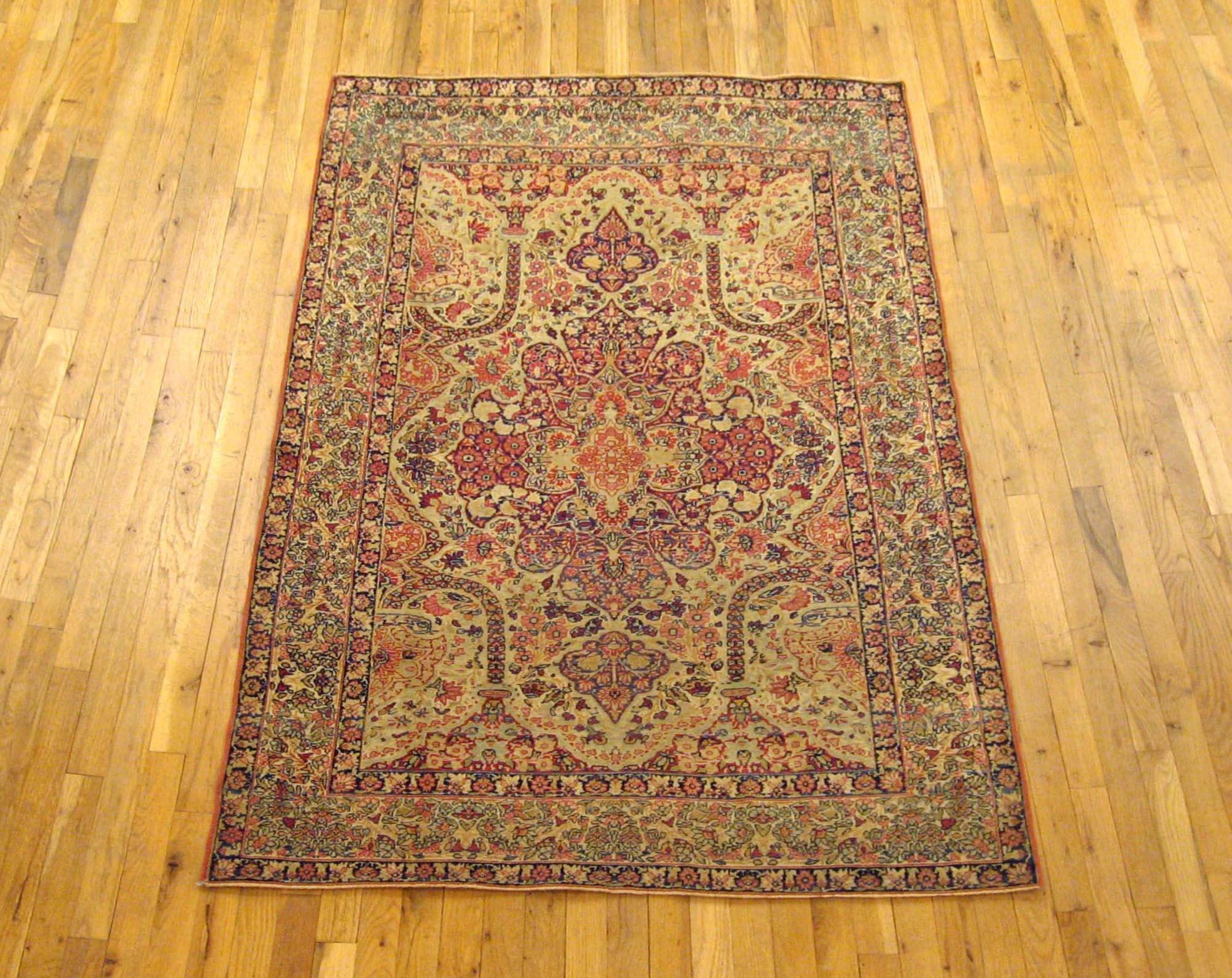Antique Persian Lavar Oriental carpet, Small Size, circa 1890

An antique Persian Lavar oriental carpet, size: 6'2