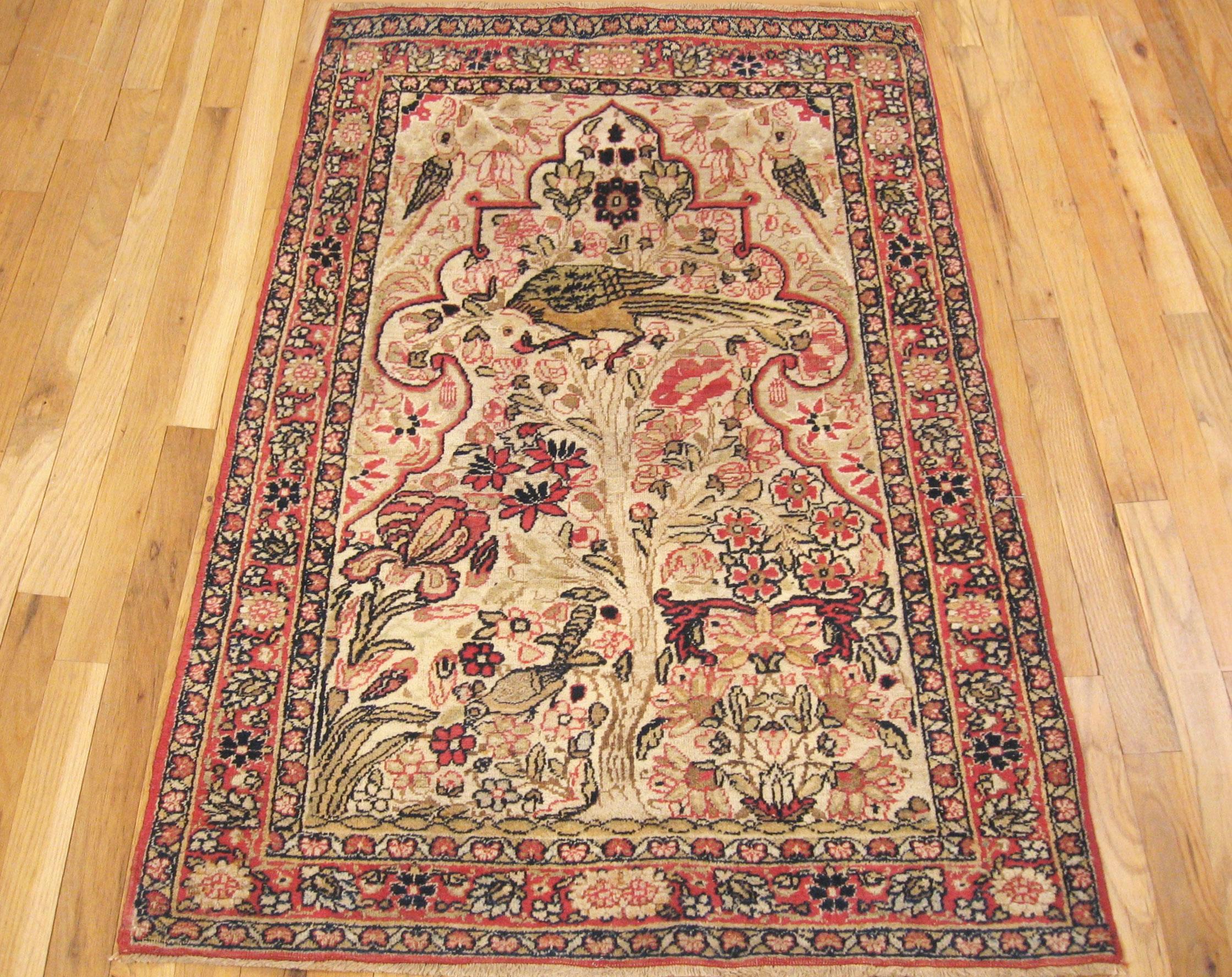 Antique Persian Lavar oriental carpet, small size, circa 1890

An antique Persian Lavar oriental carpet, size: 4'3