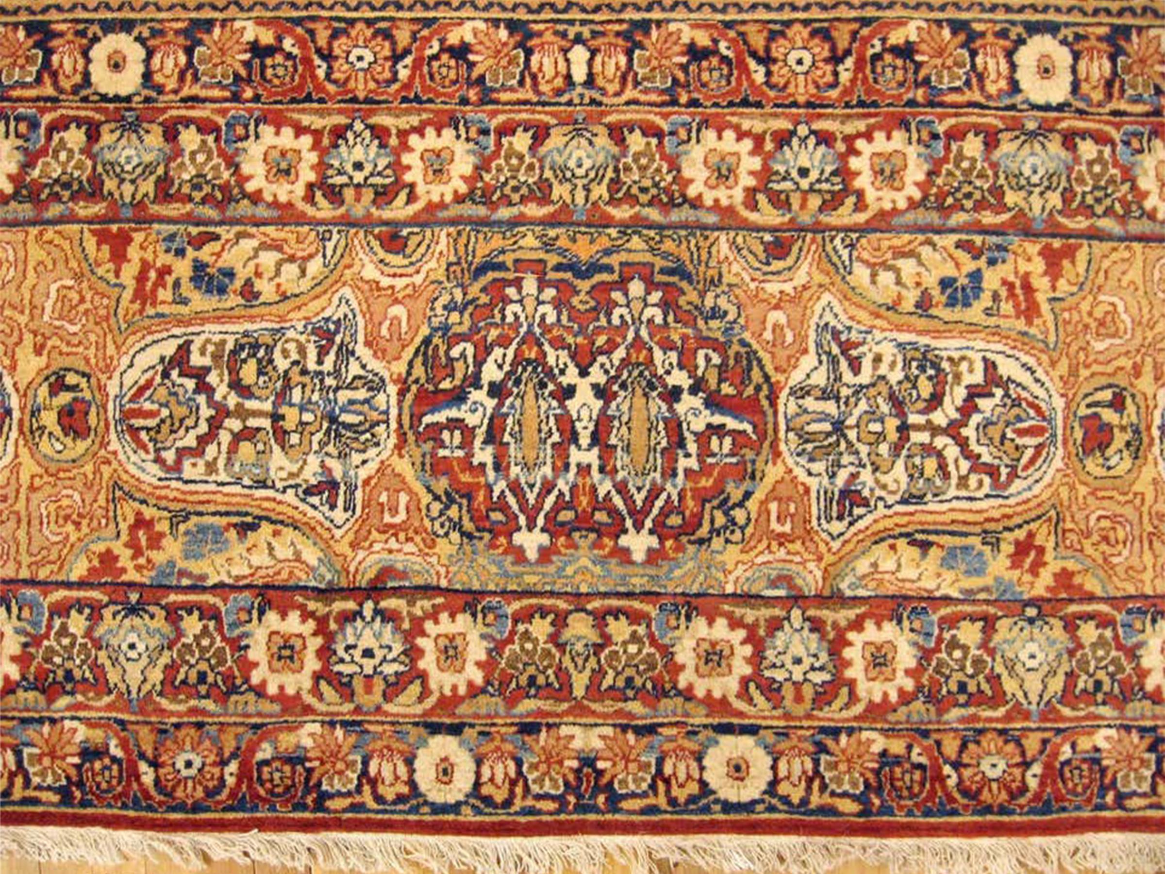 Late 19th Century Antique Persian Lavar Oriental Rug, in Mansion Size, with Subdued Colors, c.1890 For Sale