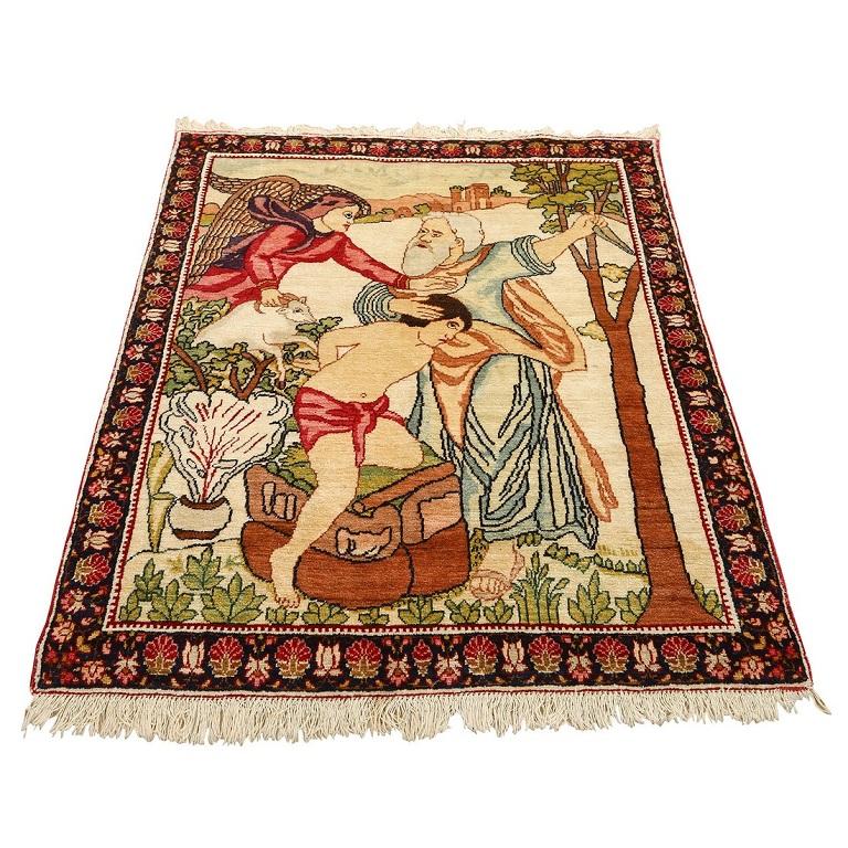 Perse Paire de tapis persans Lavar anciens - Taille : 3'0x2'6 en vente