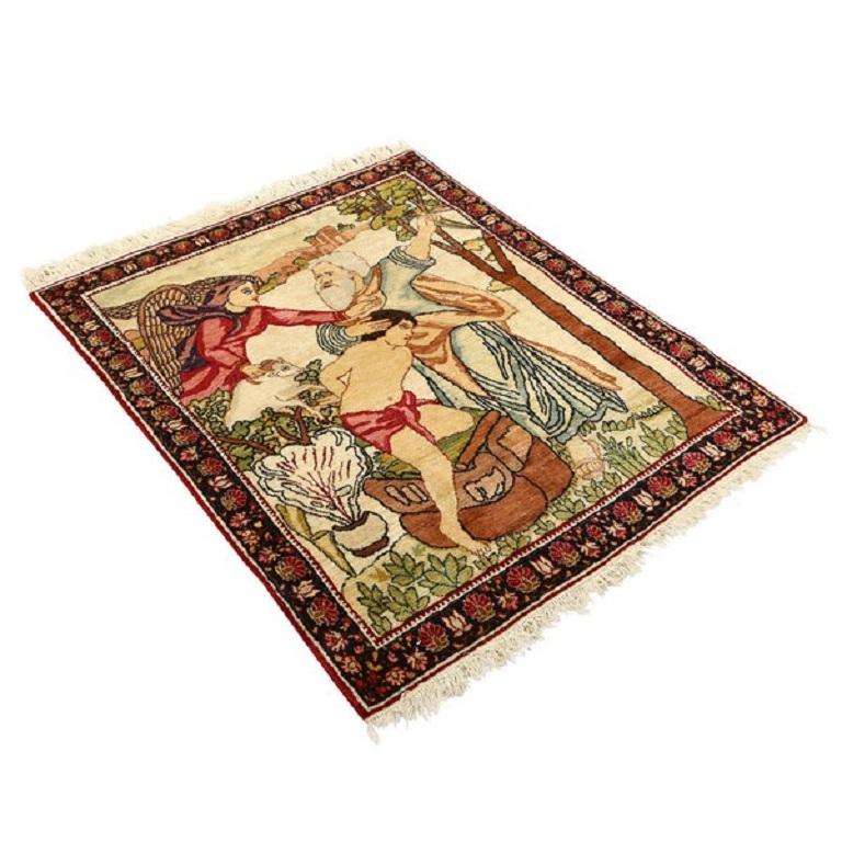 Perse Paire de tapis persans anciens Lavar - Taille : 3'0x2'6 en vente