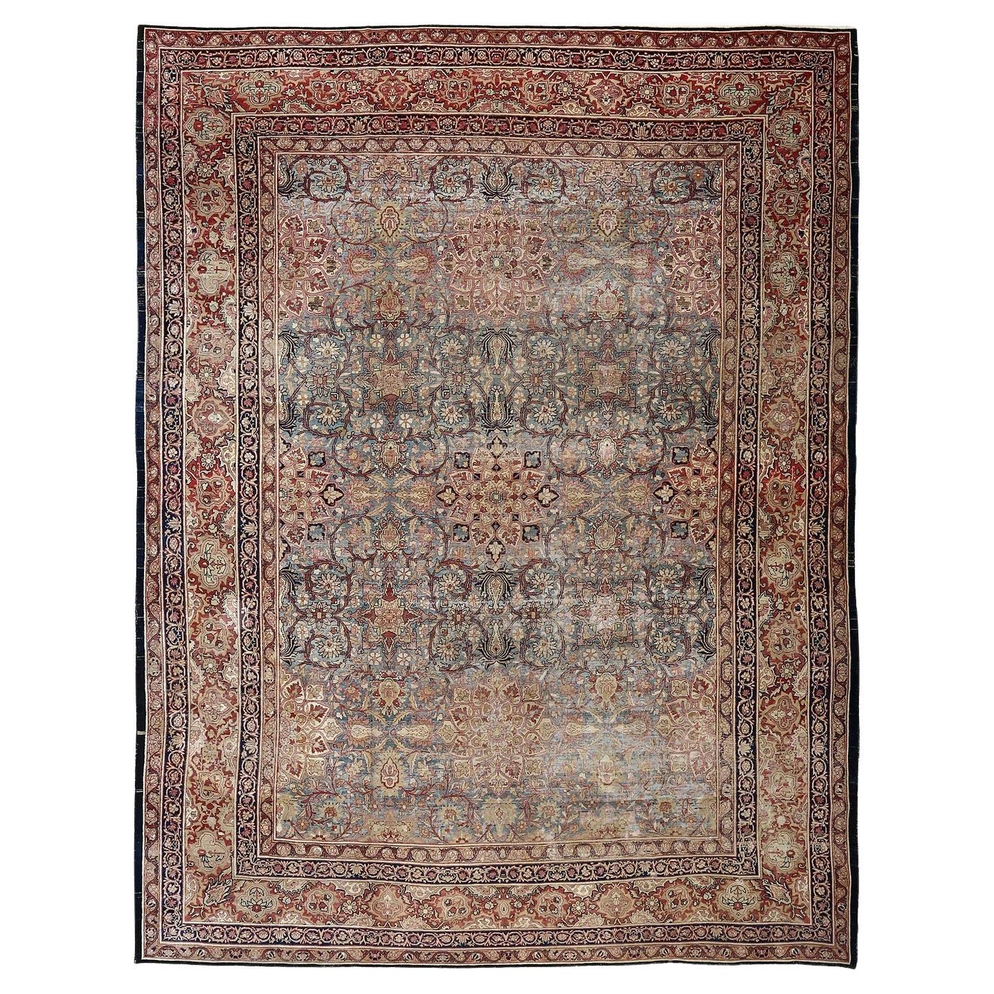 Tapis persan ancien Lavar - Taille : 13' X 10'