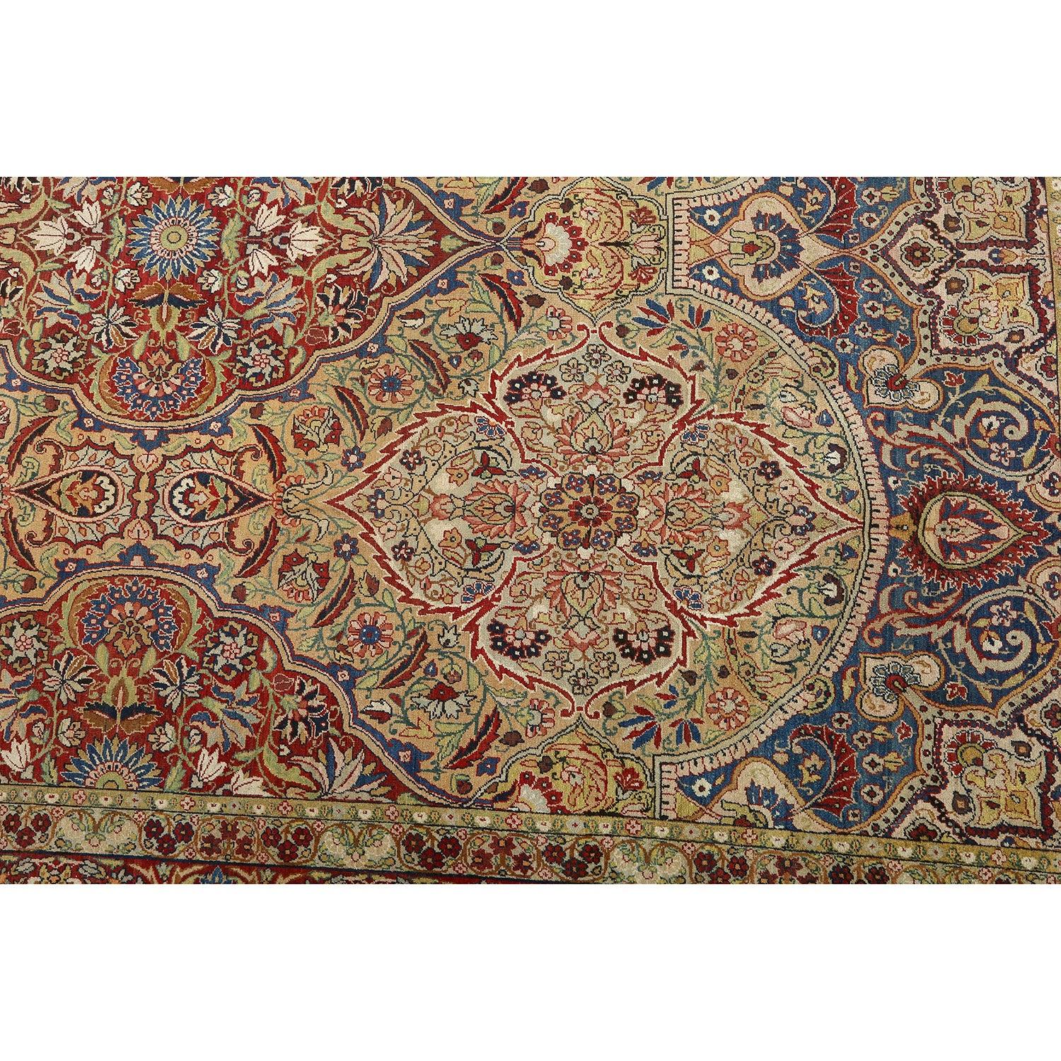 Antiker persischer Lavar-Teppich - Größe: 13'11 X 10' (Handgeknüpft) im Angebot