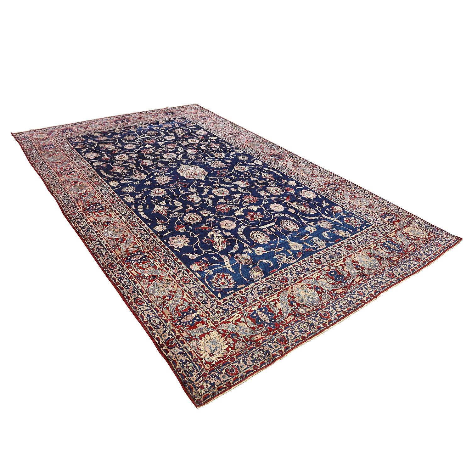 Perse Tapis persan ancien Lavar - Taille : 15'8 X 9'8 en vente