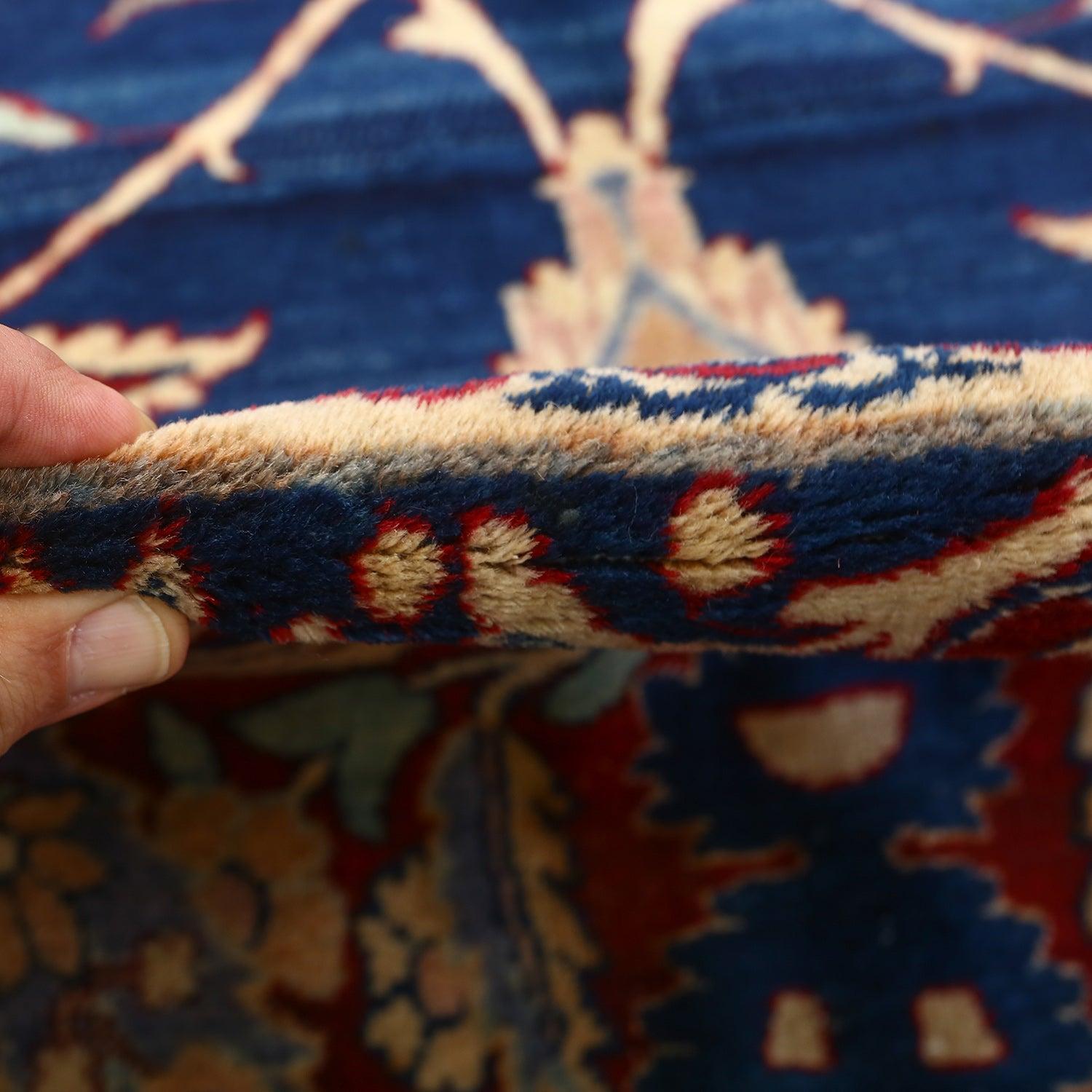 Noué à la main Tapis persan ancien Lavar - Taille : 15'8 X 9'8 en vente