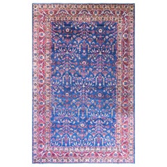 Used Persian Laver Kerman Carpet, Amazing Color