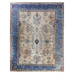 Antique Persian Laver Kerman Carpet