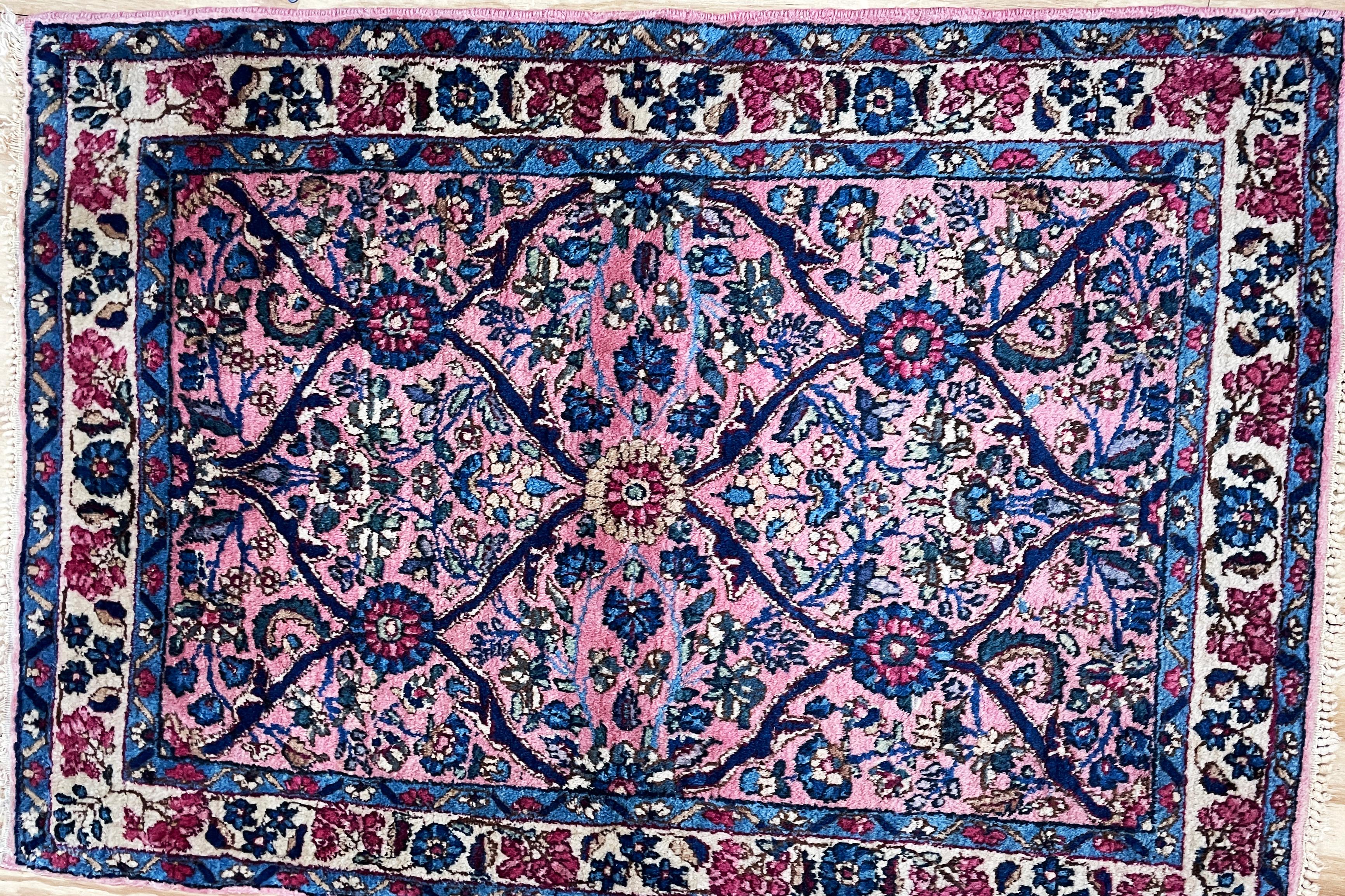 Antique Persian Laver Kerman Rug 3