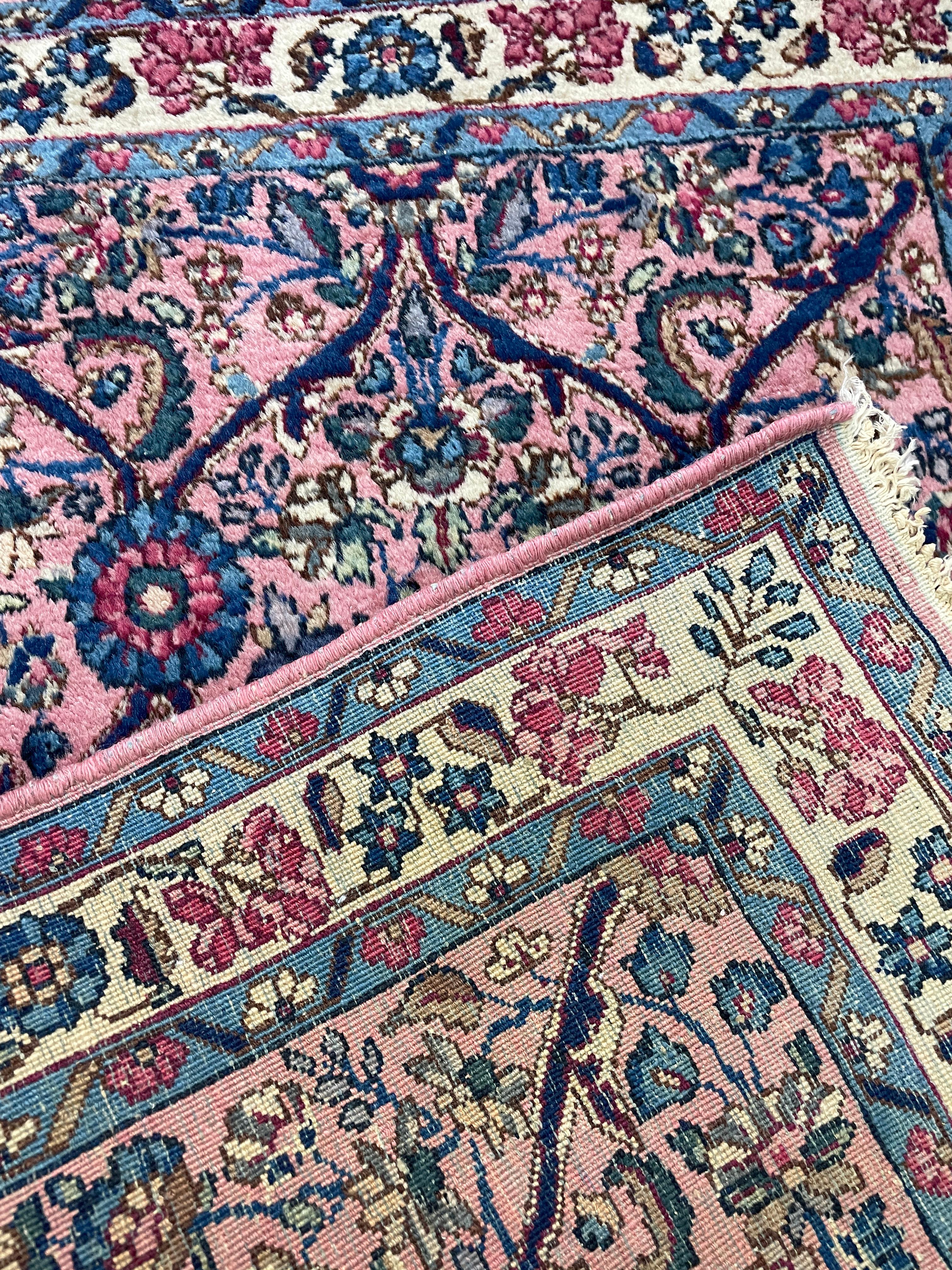 Kirman Antique Persian Laver Kerman Rug