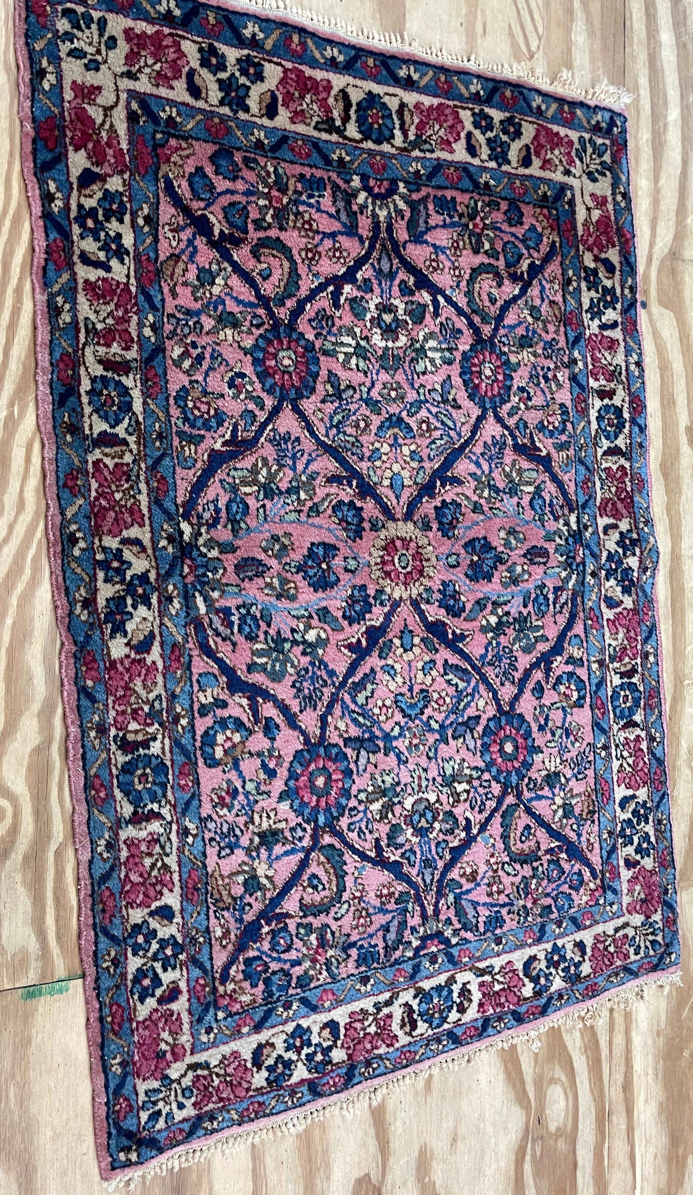 20th Century Antique Persian Laver Kerman Rug