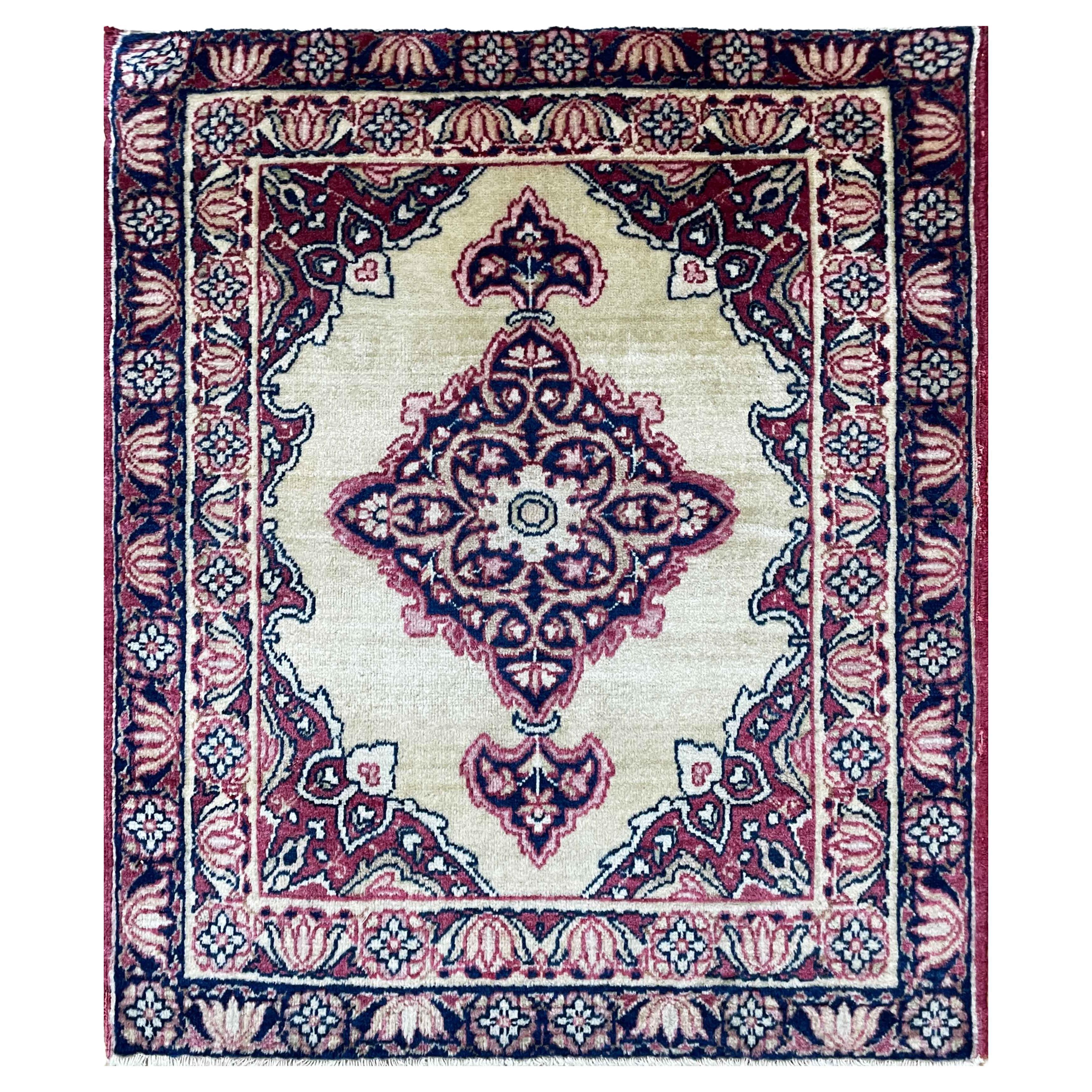 Antique Persian Laver Kermanshah Rug