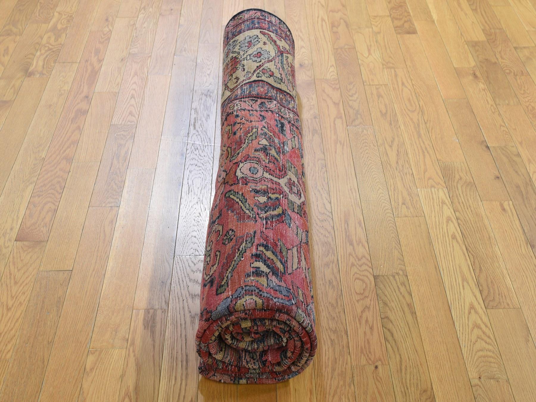 Antique Persian Lilahan Even Wear Good Condition Hand Knotted Oriental Rug 3