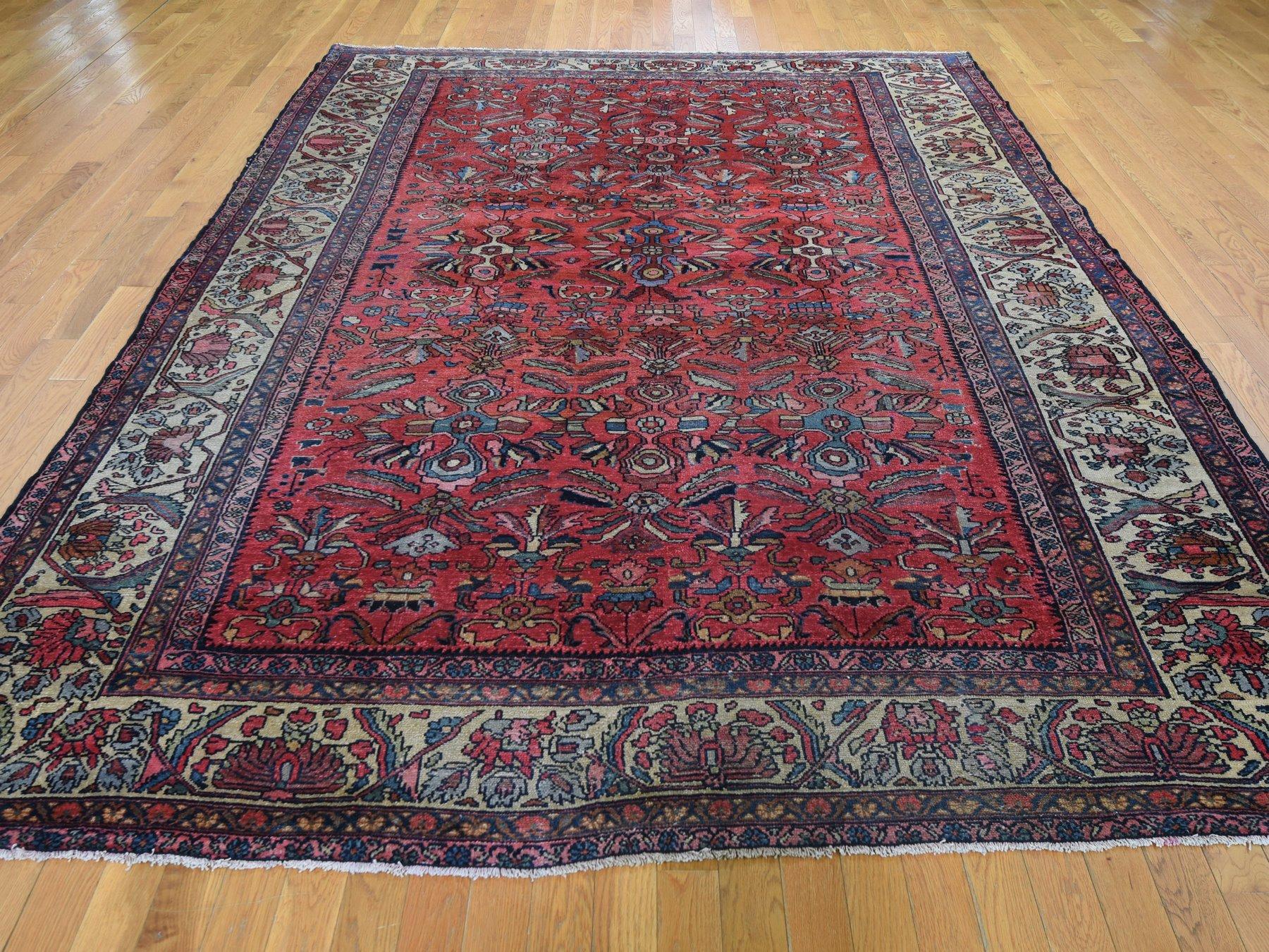 Hollywood Regency Antique Persian Lilahan Even Wear Good Condition Hand Knotted Oriental Rug