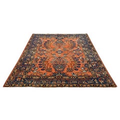 Antique Persian Lilian Rug - Size: 6'x5'