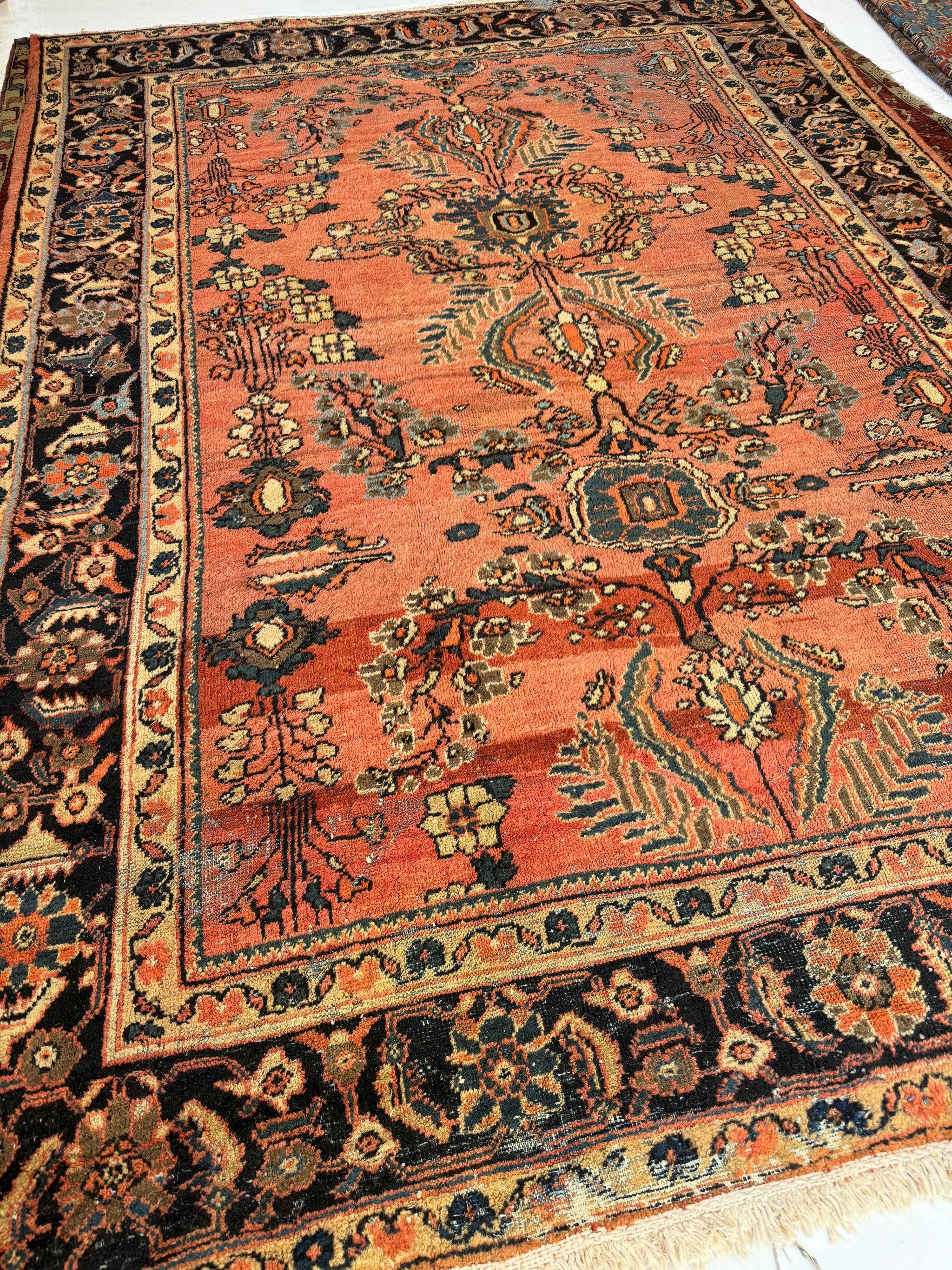 Noué à la main Tapis persan Lilihan Mahal ancien, vers 1930 en vente