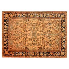 Antique Persian Lilihan Oriental Rug, in Room Size, with Flowers and Soft Tones