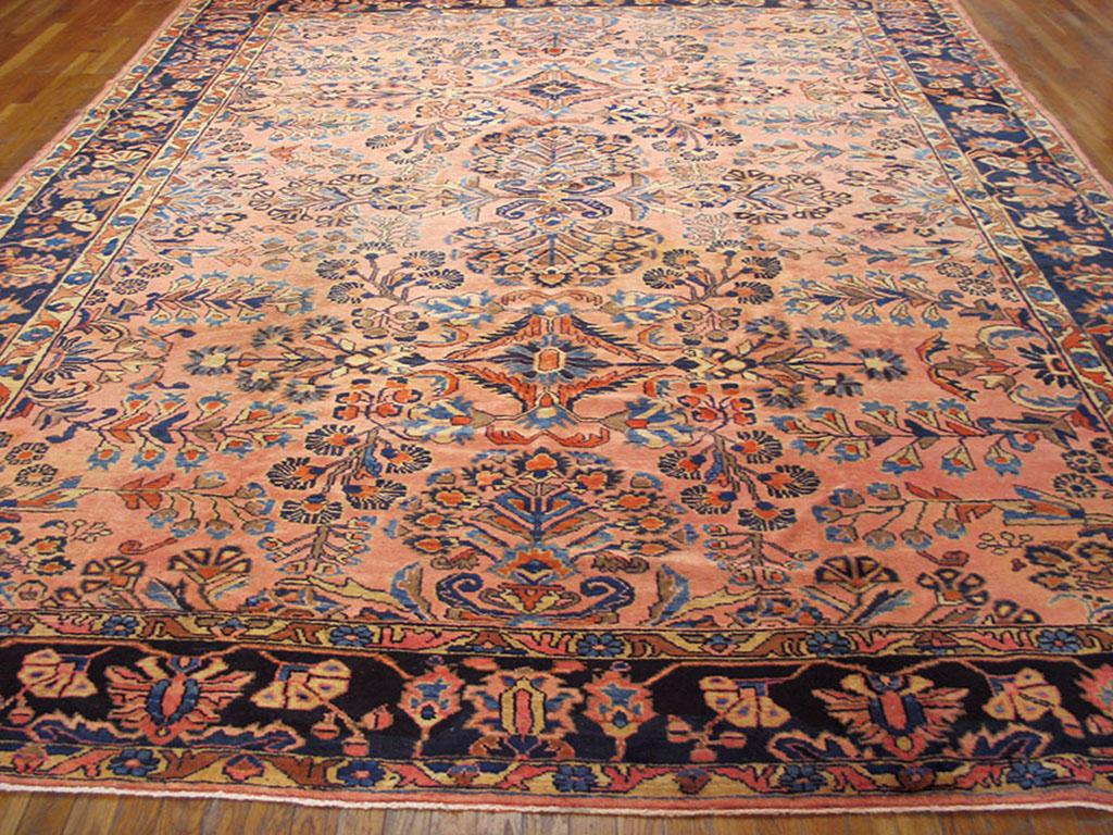 Antique Persian Lilihan rug, size: 9'1