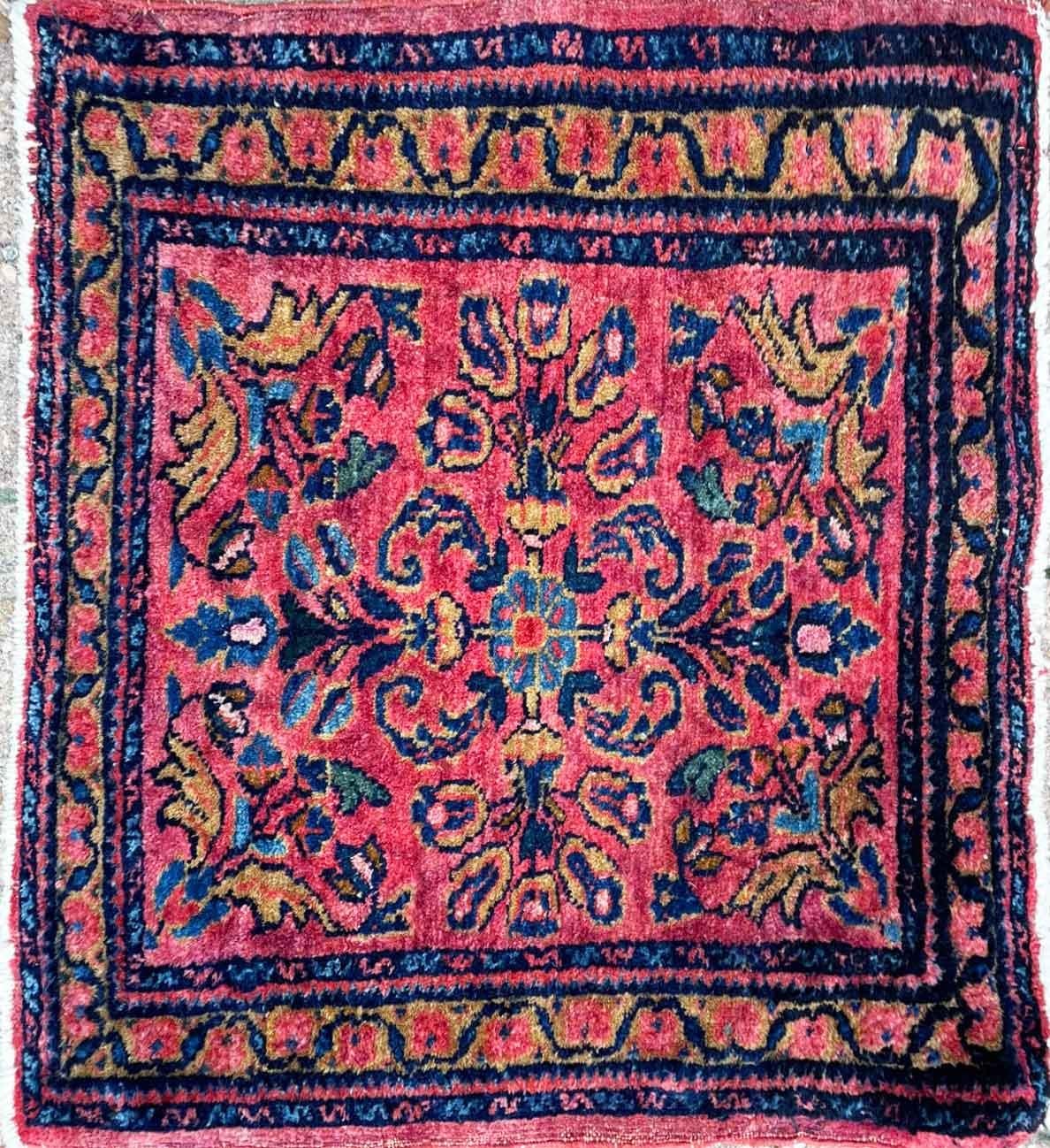 Antique Persian Lilihan Rug, c-1920's In Excellent Condition For Sale In Evanston, IL