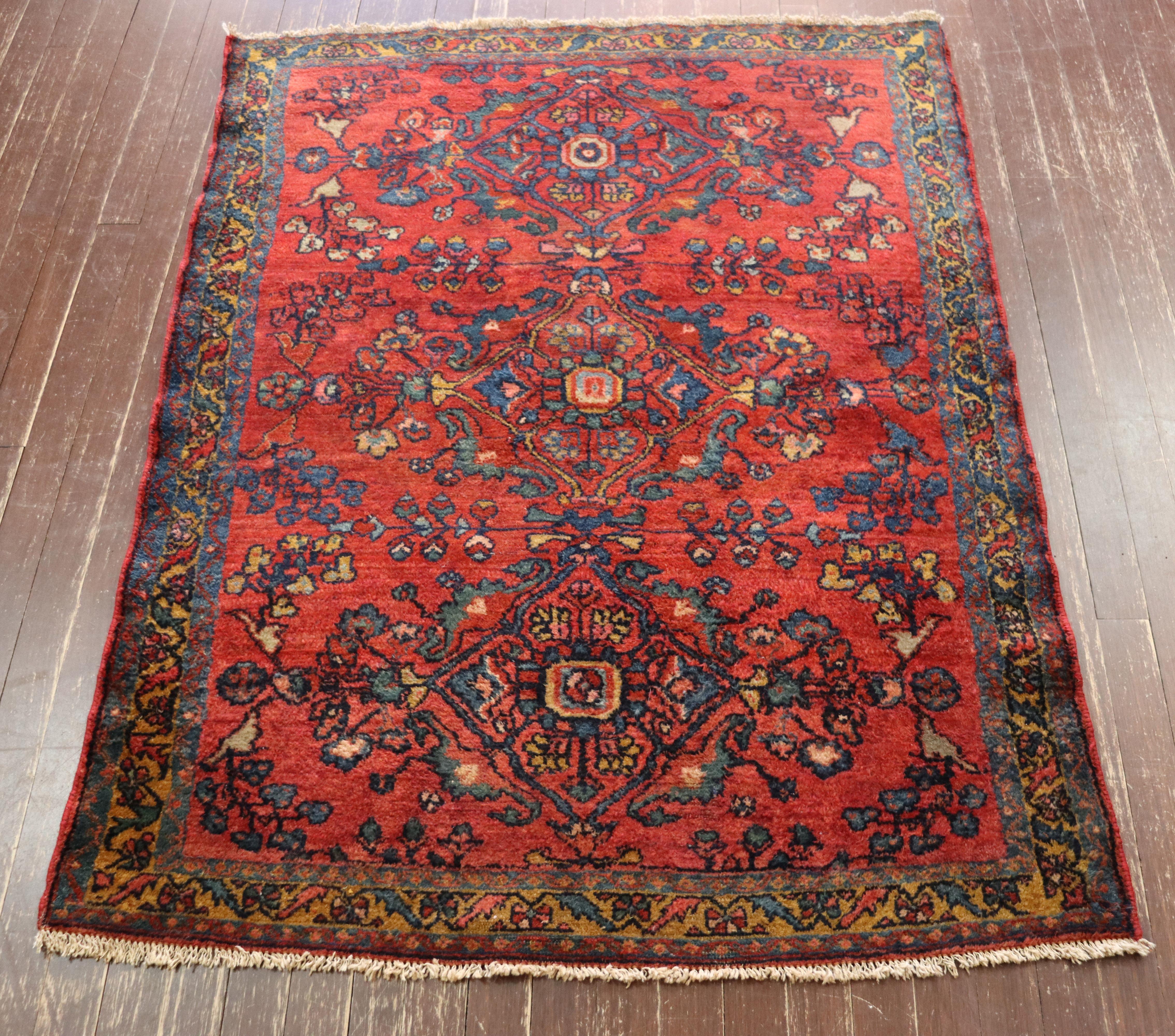 Antique Persian Lilihan Rug, 3'6