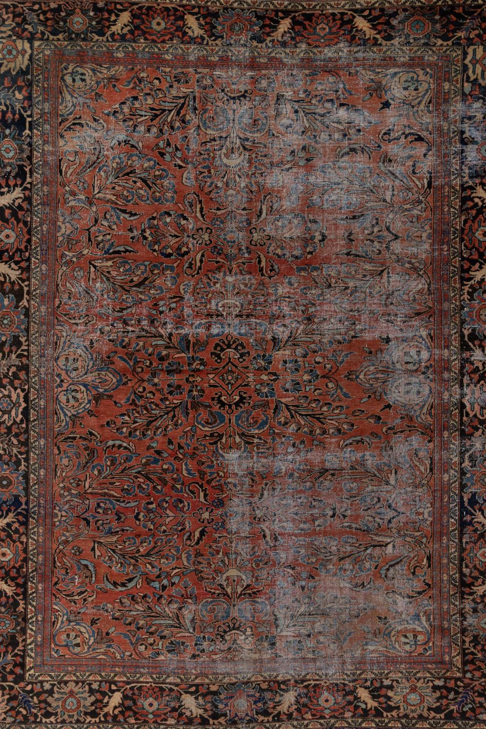 Antique Persian Lilihan Rug For Sale 4
