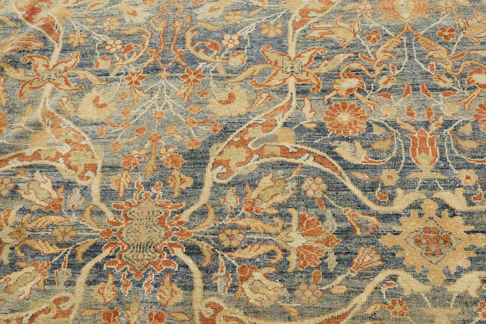 Hand-Knotted Antique Persian Lilihan Rug For Sale