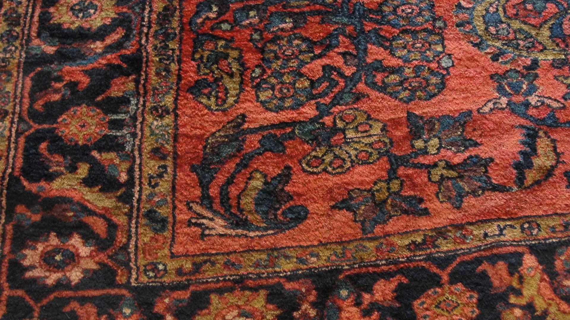 Hand-Knotted Antique Persian Lilihan Rug For Sale