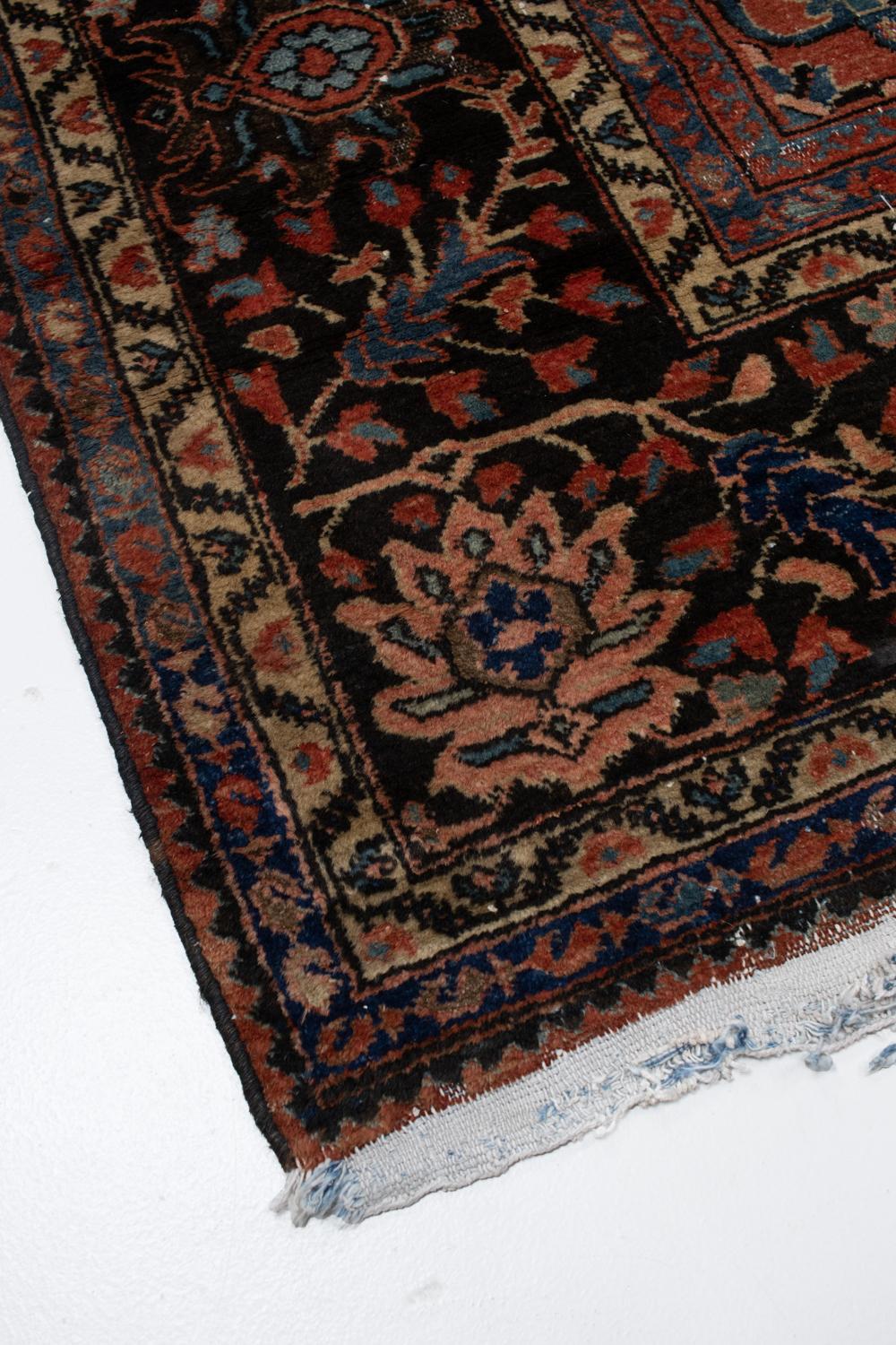 Early 20th Century Antique Persian Lilihan Rug For Sale