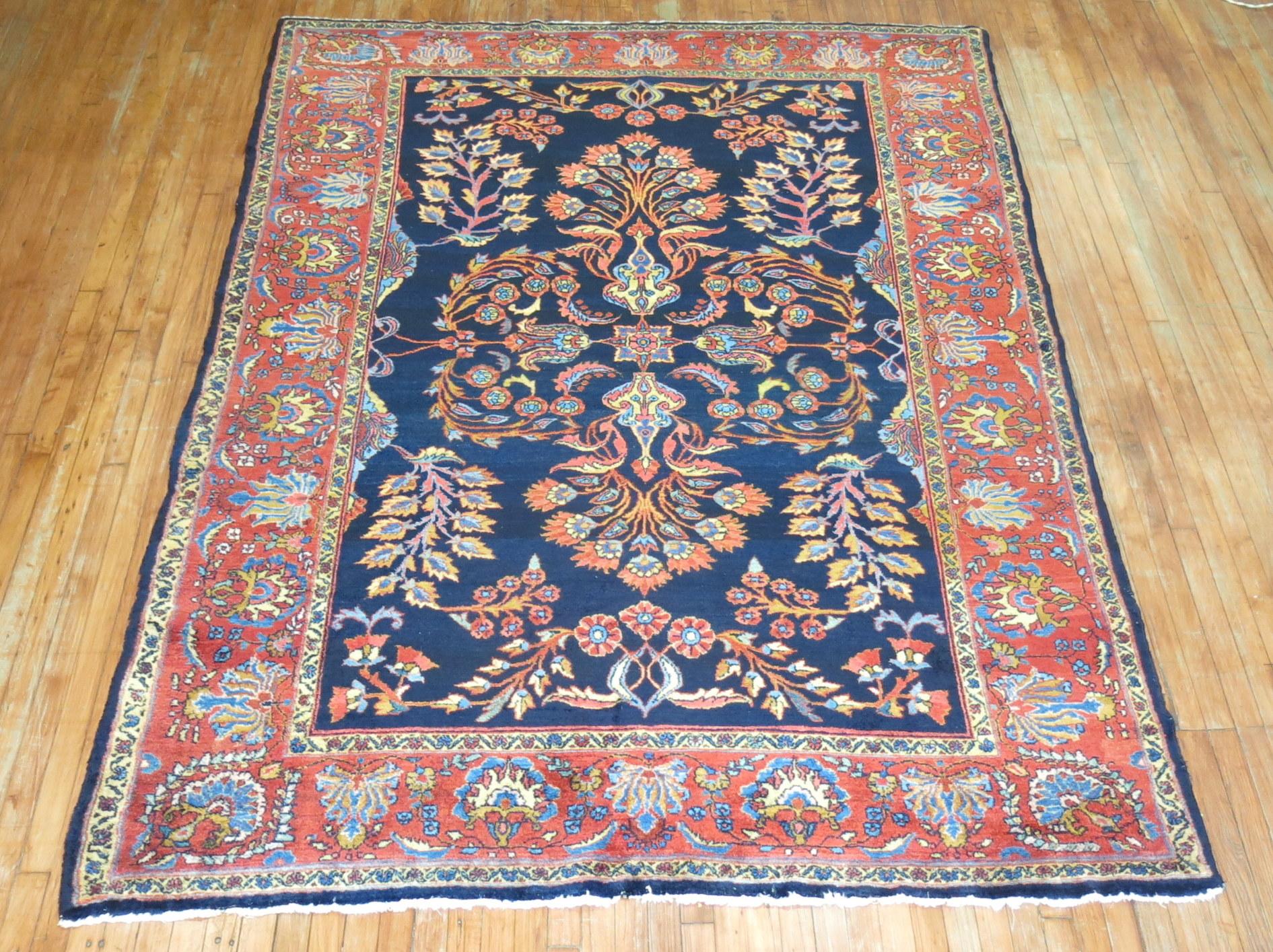 Wool Antique Persian Lilihan Rug For Sale
