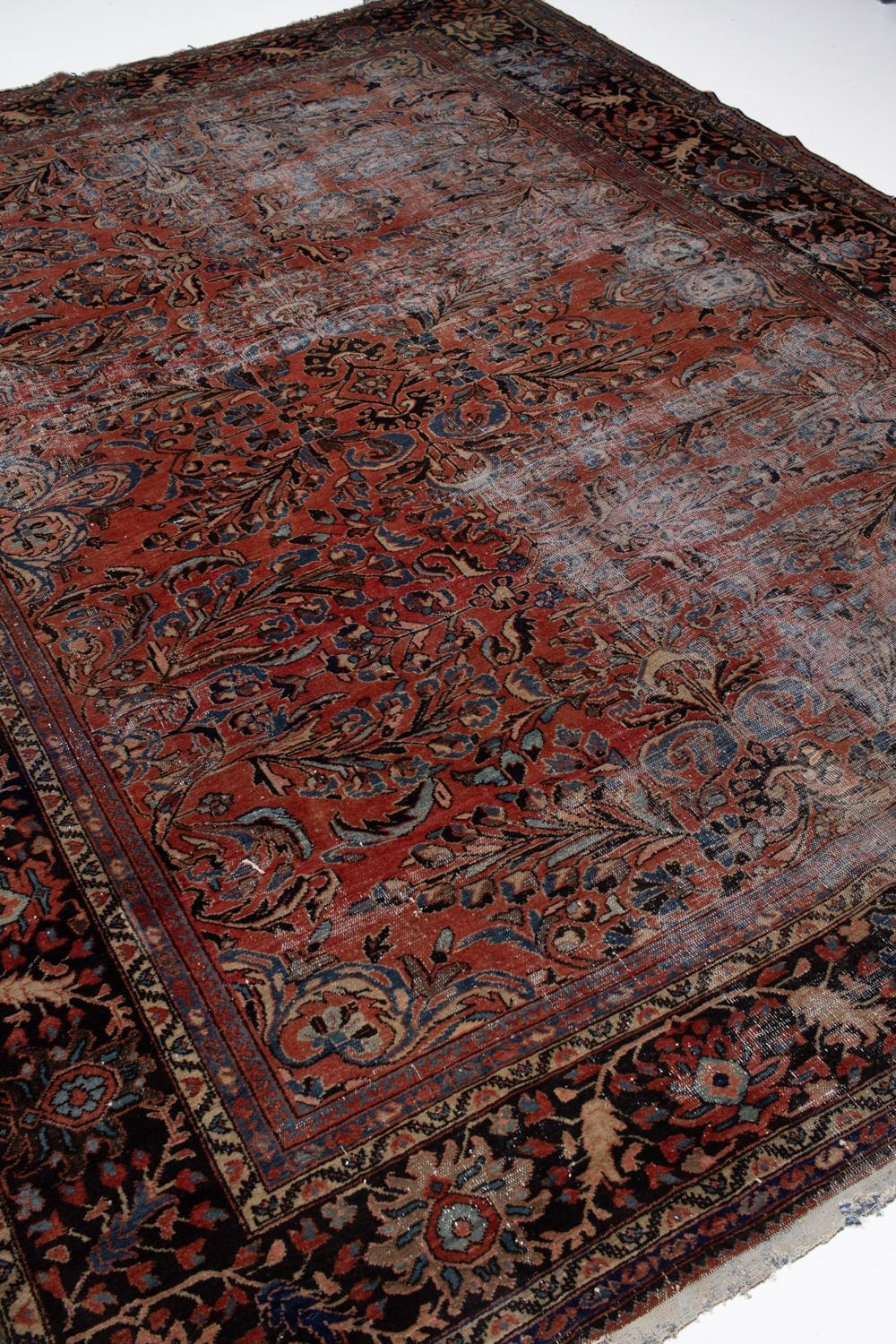 Antique Persian Lilihan Rug For Sale 1
