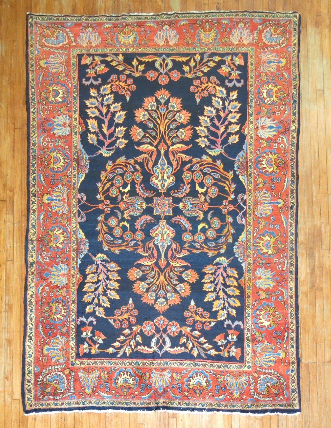Antique Persian Lilihan Rug For Sale 1