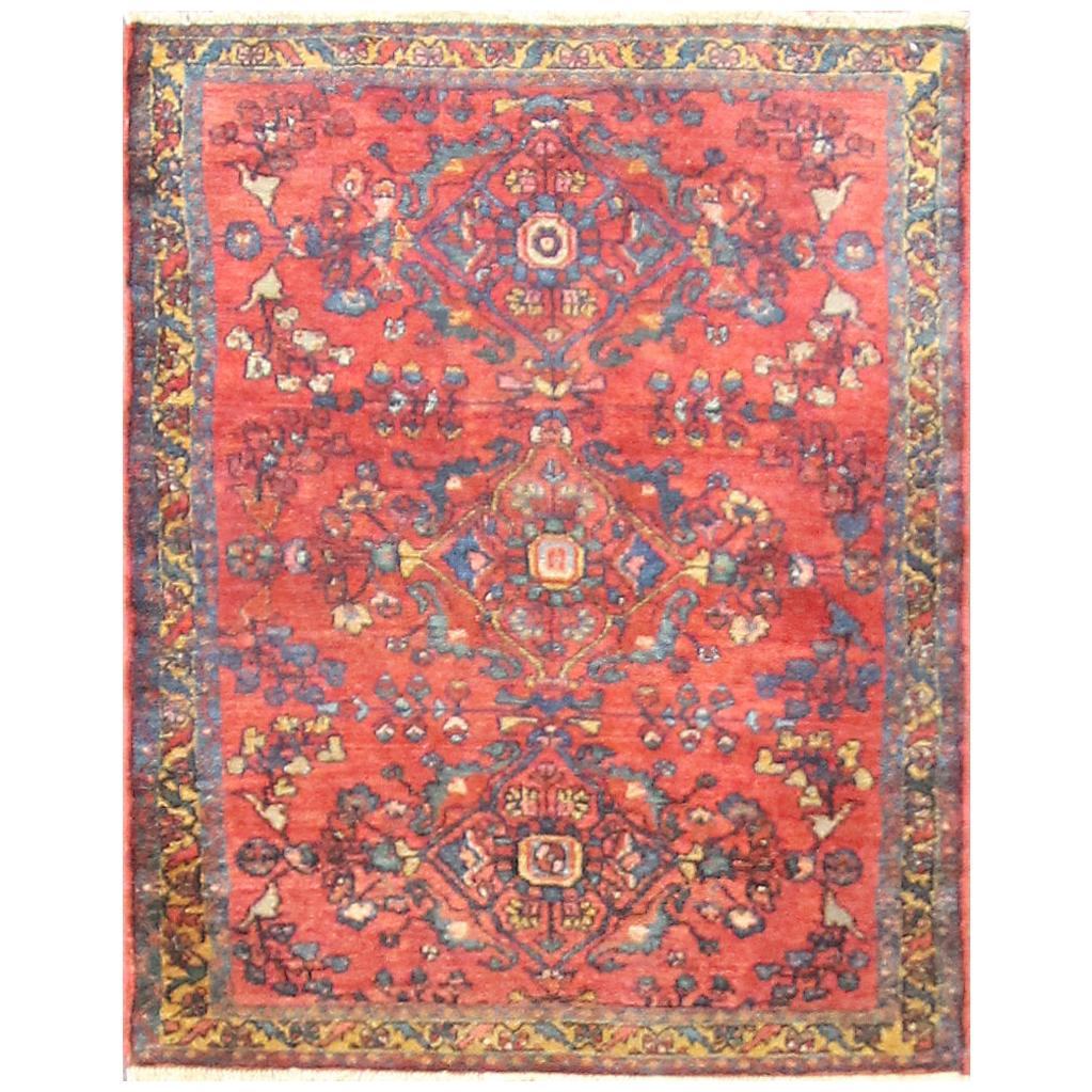 Antique Persian Lilihan Rug, 3'6" x 4'6", c-1920's