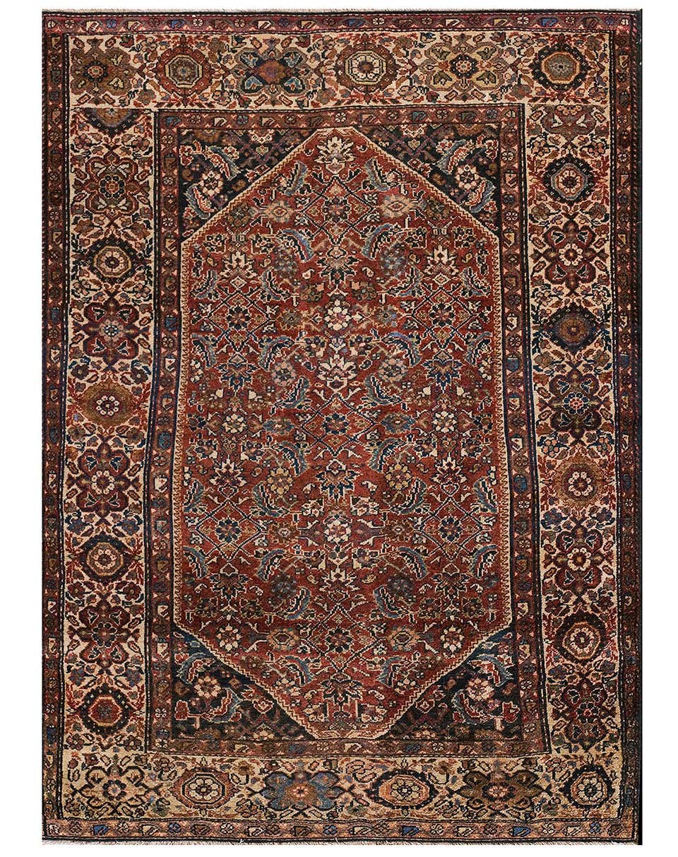 Antique Persian Lilihan Rug with Baroque Renaissance Style, Pink ...